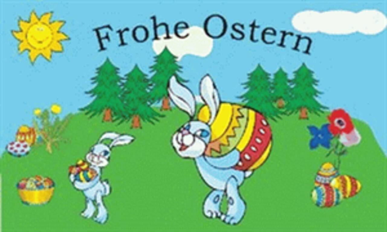 flaggenmeer Flagge Frohe Ostern 4 80 g/m²