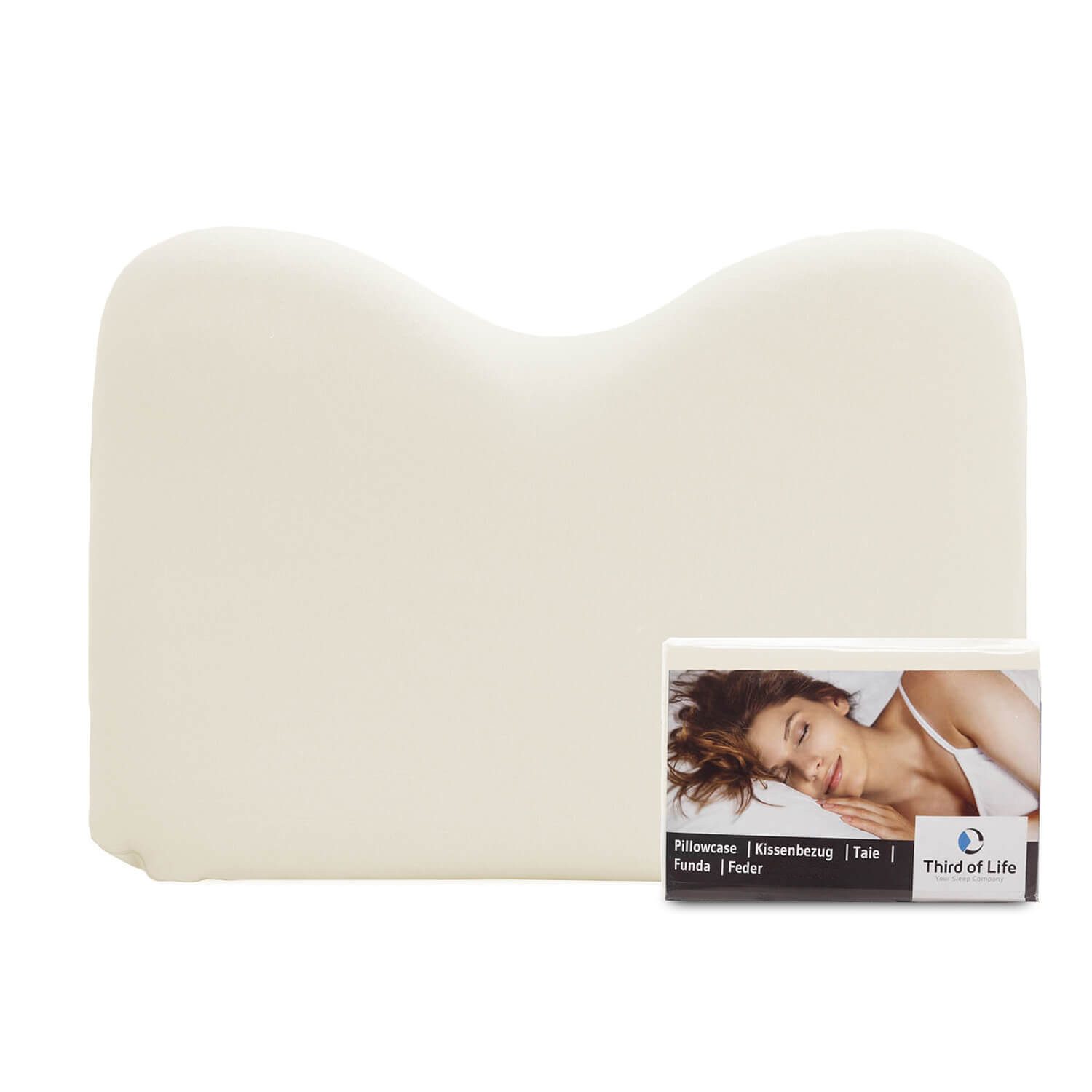 Third of Life Seitenschläferkissenbezug NuMOON/maBELLA Baumwoll-Kissenbezug Einzelpack