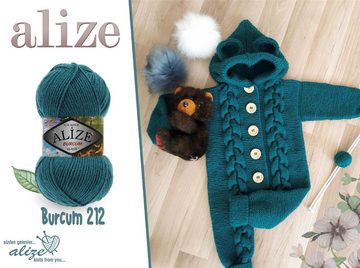 Alize 5 x ALIZE Burcum Klasik 81 Häkelwolle, 210 m, Acrylgarn,Handstrickgarn,100% Acryl, Strickwolle