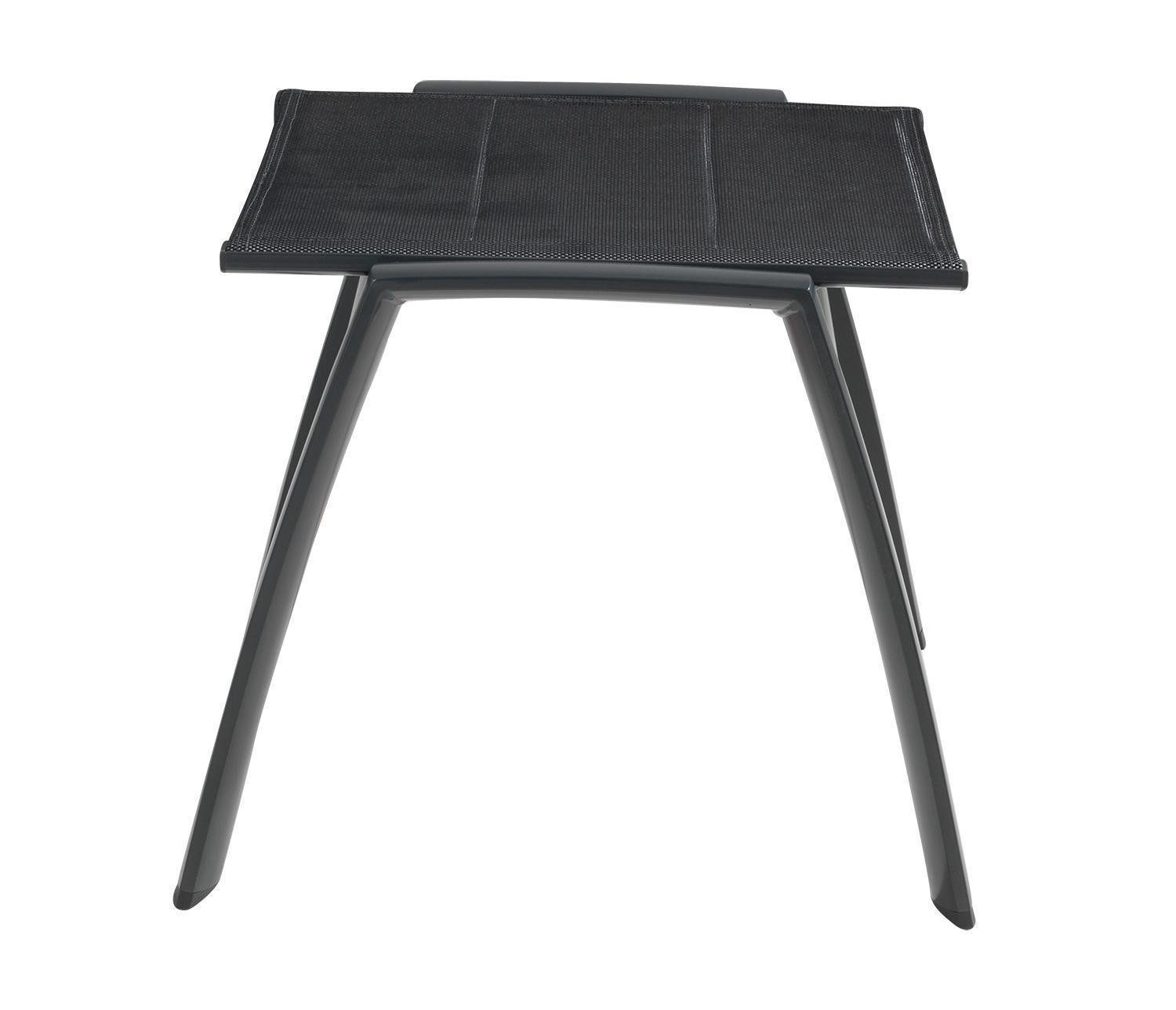 Outdoor Gartenlounge-Hocker LIVORNO, Anthrazit, Aluminium, Textilen, gepaddete Sitzfläche, B 53 x H 44 x T 57,5 cm