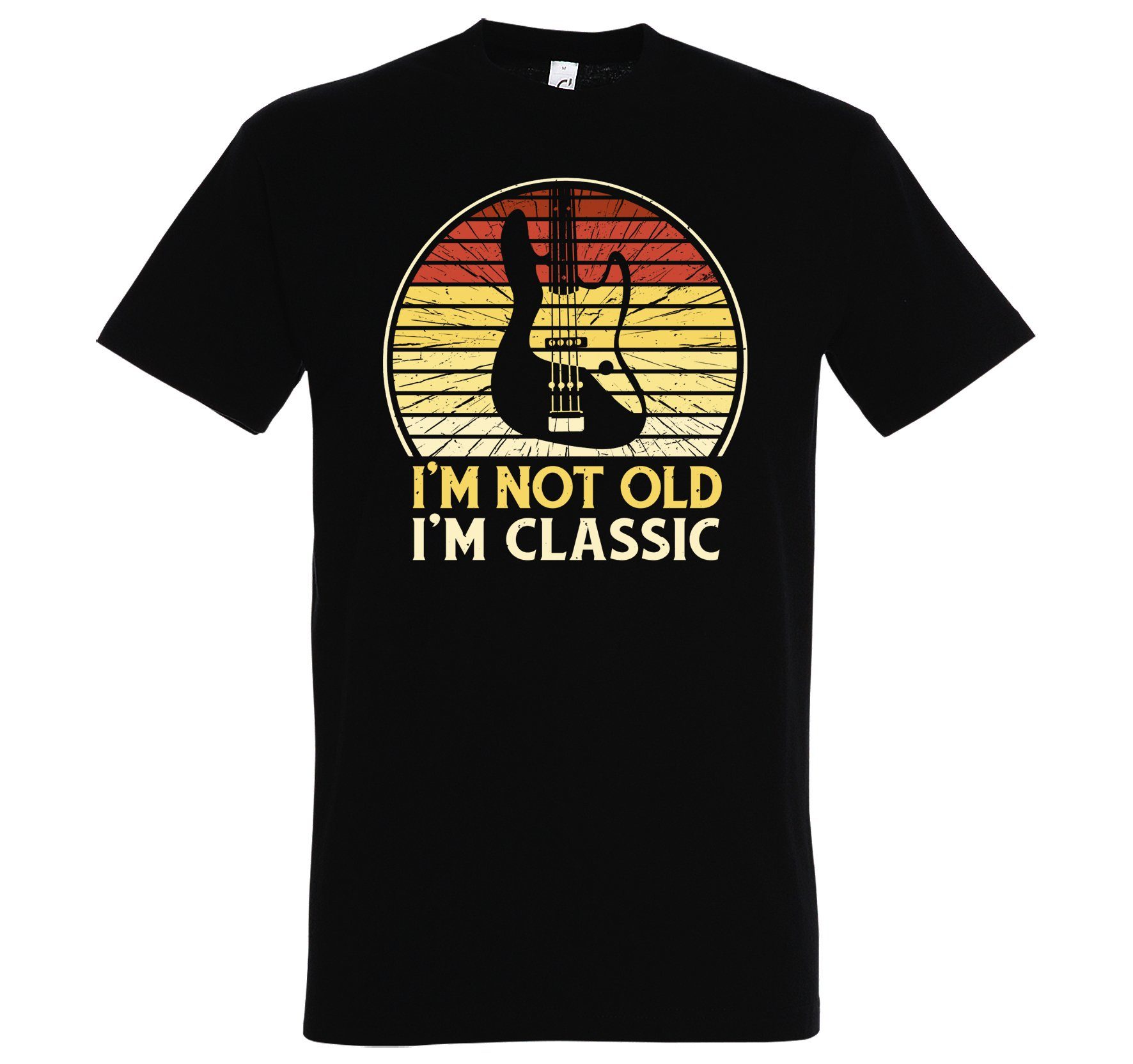 Youth Designz T-Shirt "I´m Not Old, I´m Classic" Bass Herren Shirt mit trendigem Frontprint Schwarz