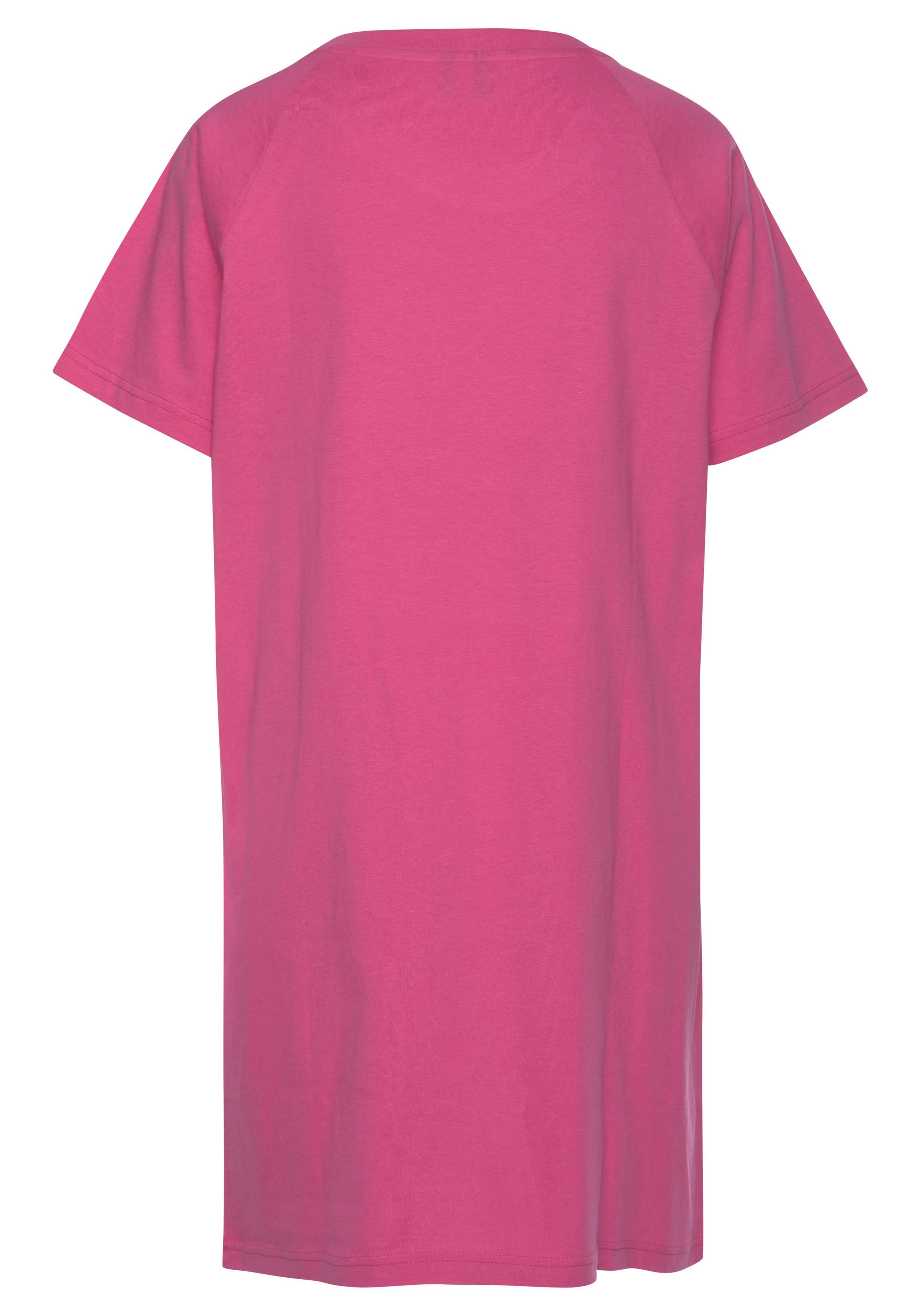 KangaROOS Bigshirt mit Slogan-Frontdruck pink