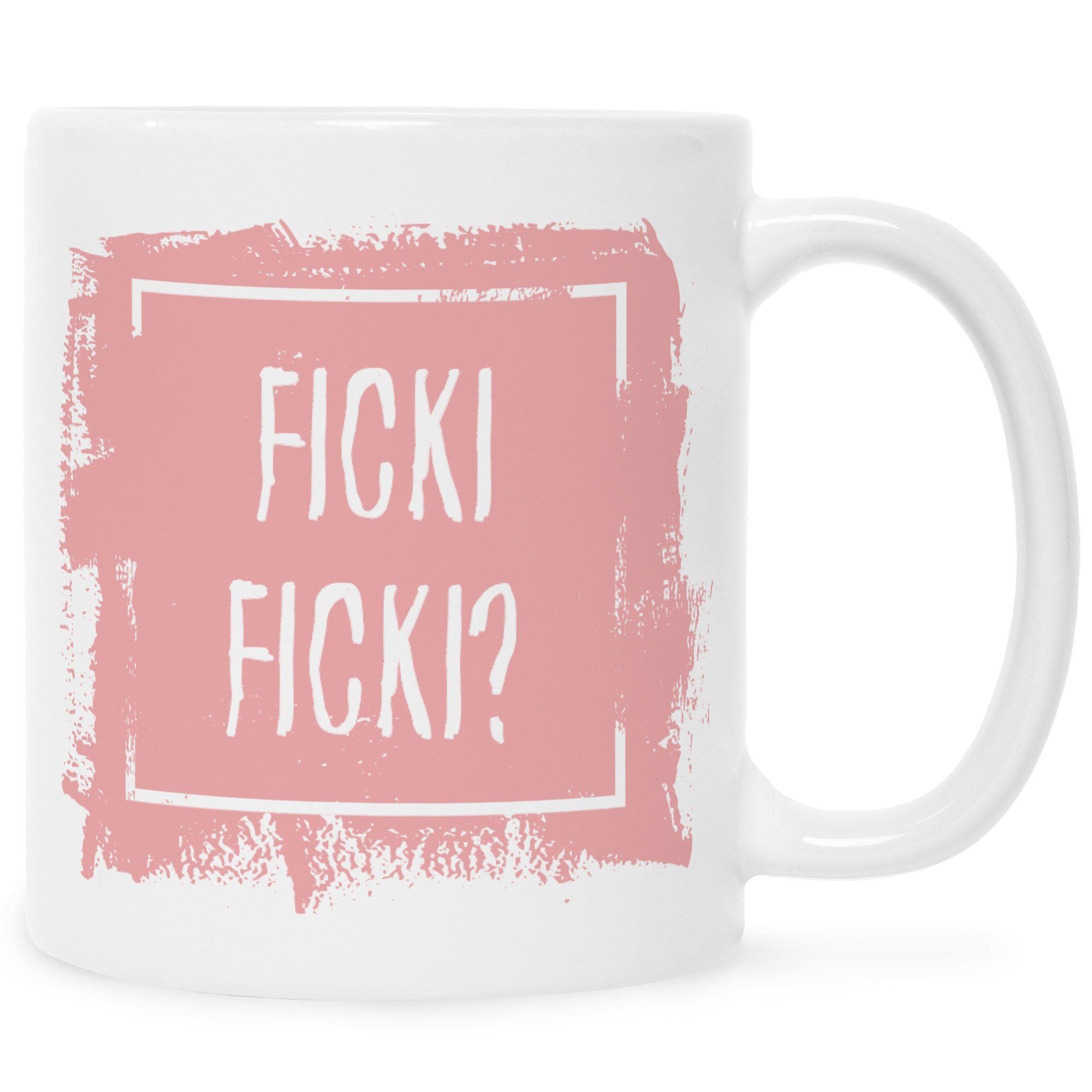 GRAVURZEILE Tasse Bedruckte Tasse mit Spruch - Ficki Ficki? - Lustige Geschenke - für Mama Papa Freunde Geburtstag Muttertag Vatertag Weihnachten - Männer & Frauen - Sie & Ihn Weiß