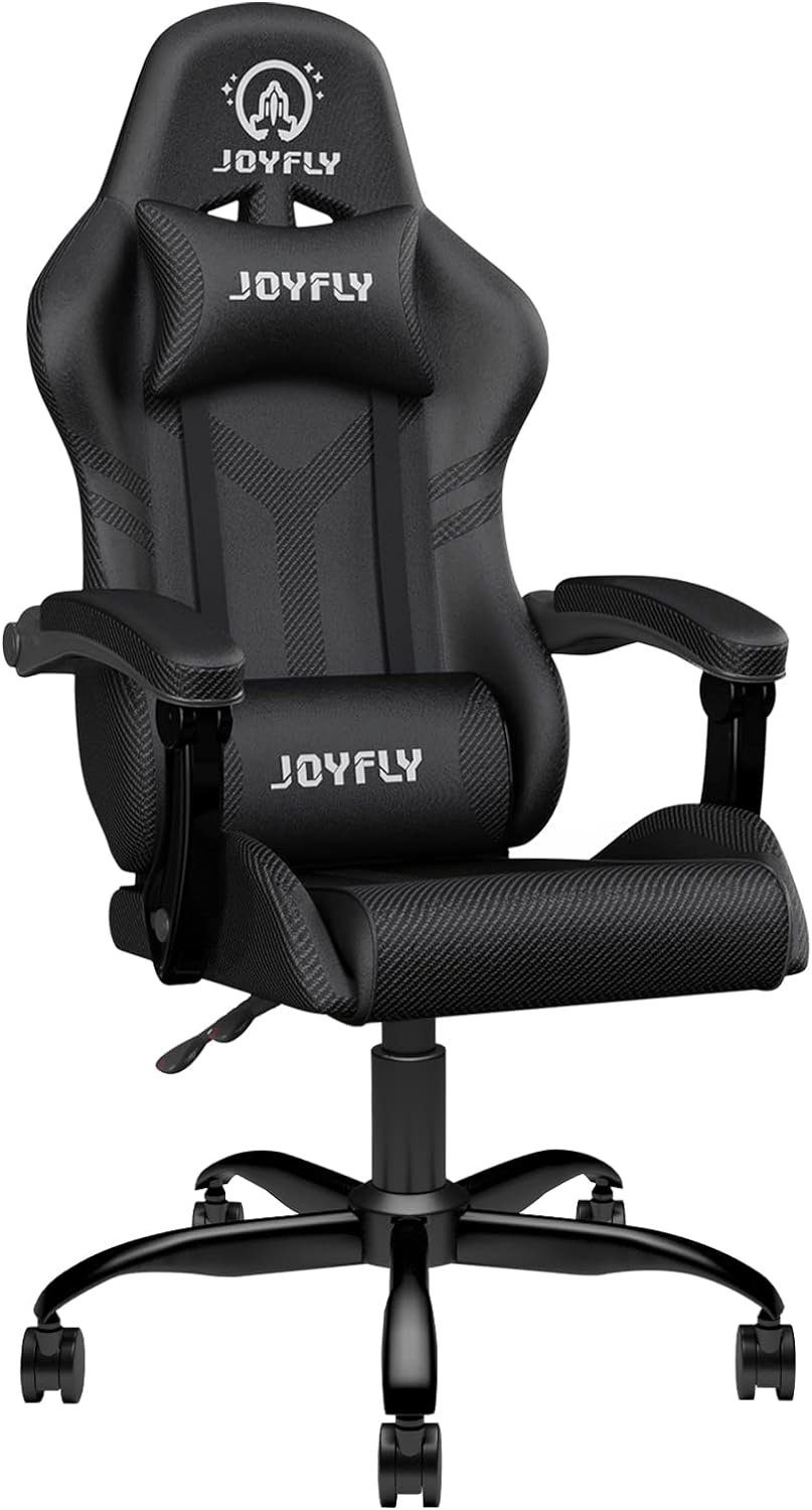 Gaming Hochlehner Stuhl PC-Stuhl JOYFLY Racing Bürostuhl mit Gaming-Stuhl, Lordosenstütze