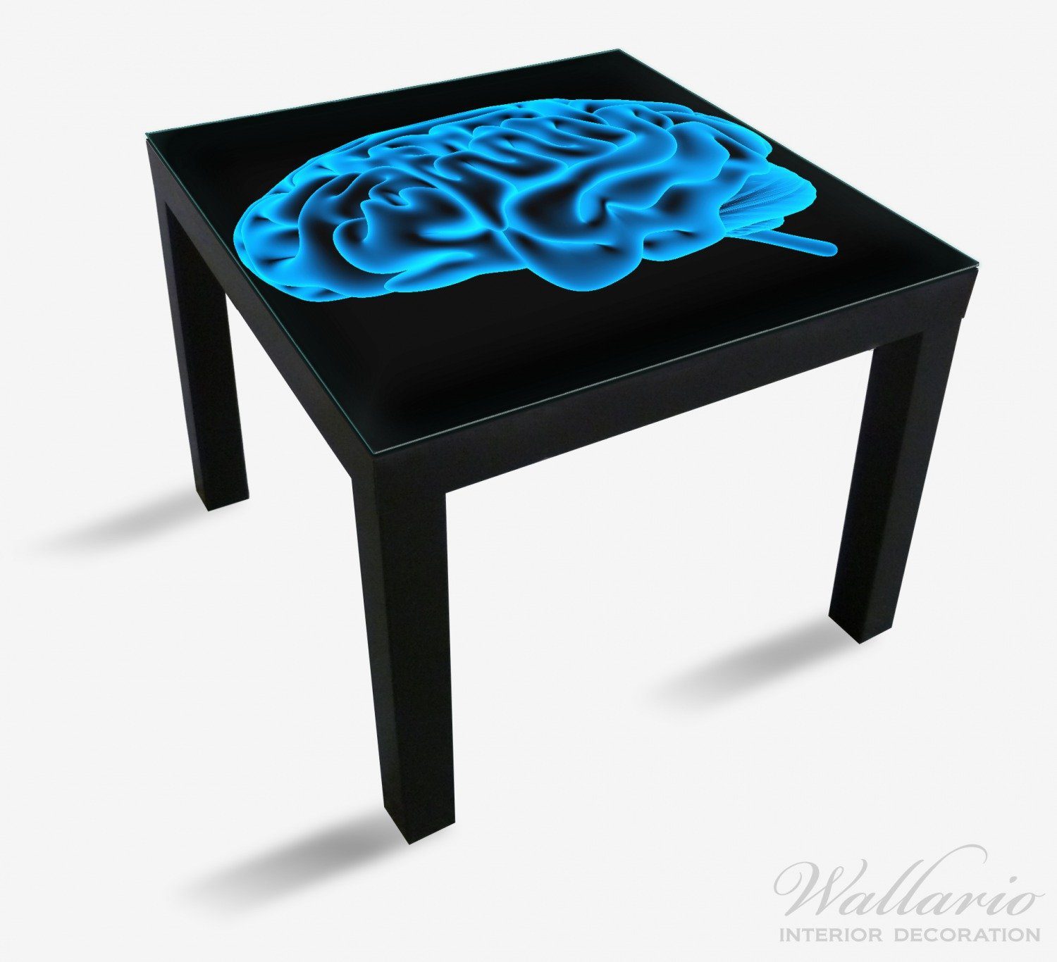 St), Wallario Tischplatte leuchtend geeignet blauer Lack Menschliches Gehirn in Ikea für Farbe Tisch (1