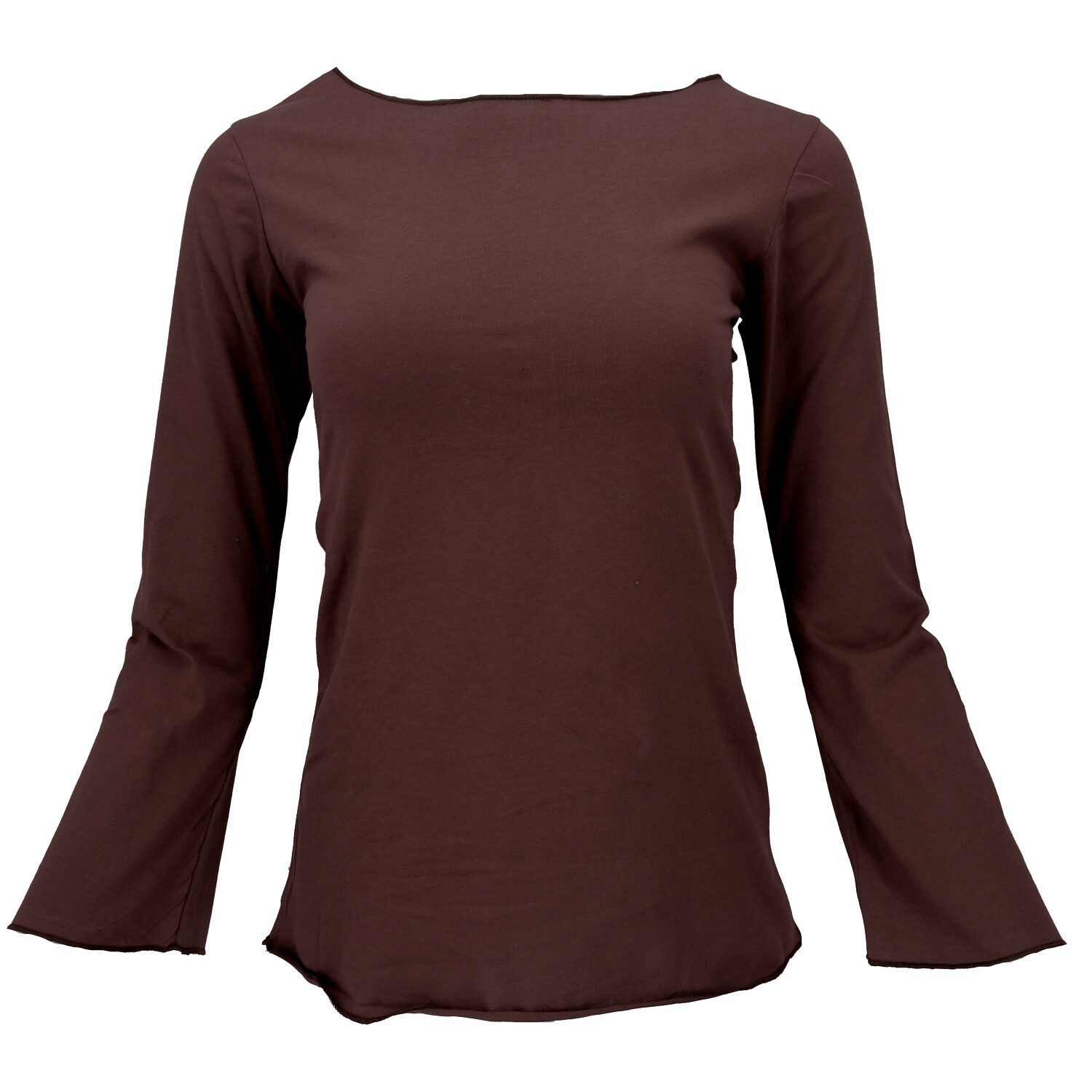 Guru-Shop Longsleeve Basic Langarmshirt, Yogashirt mit.. günstig online kaufen