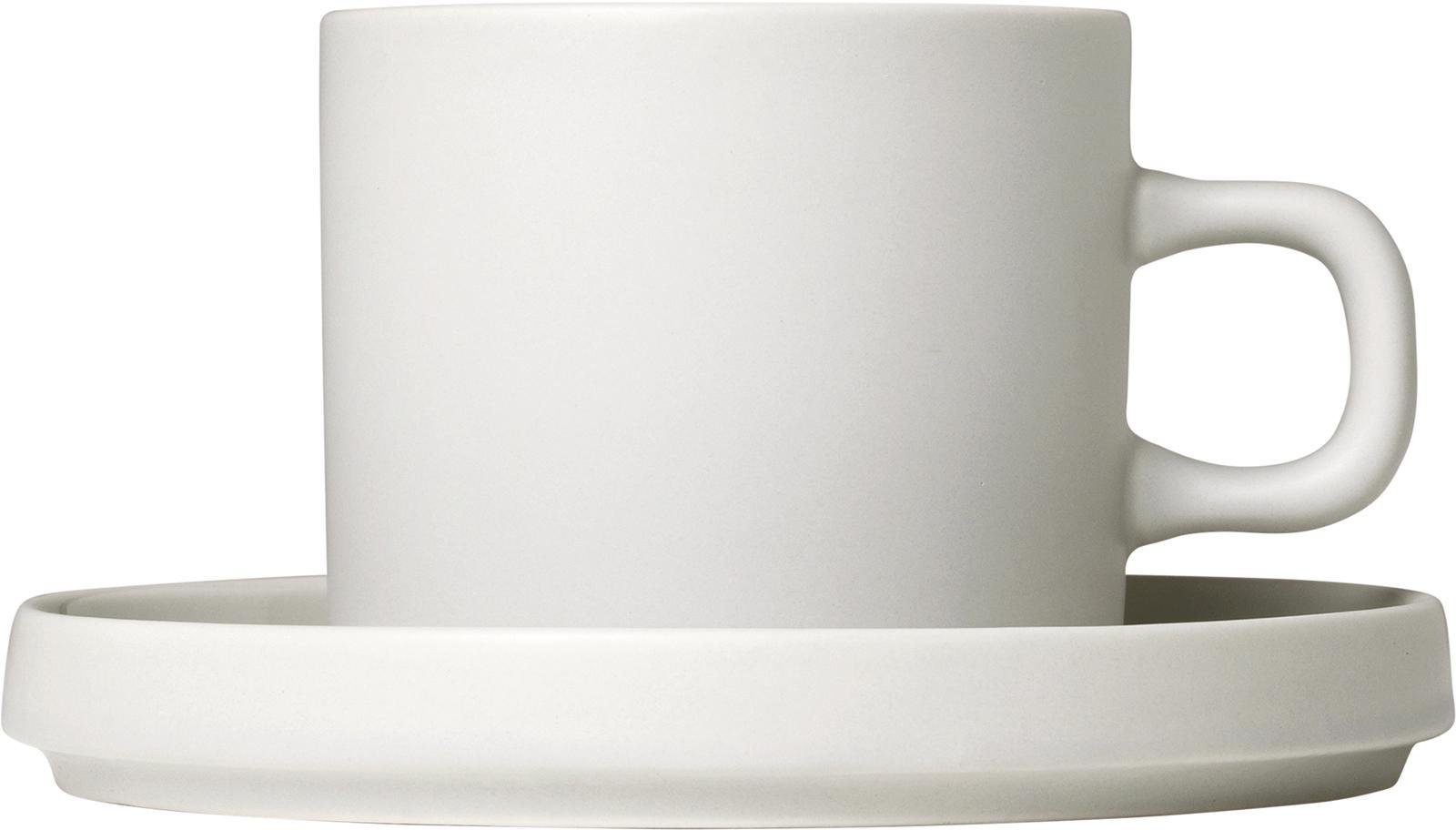 blomus Tasse PILAR, Keramik, für Kaffee, 4-teilig naturweiß