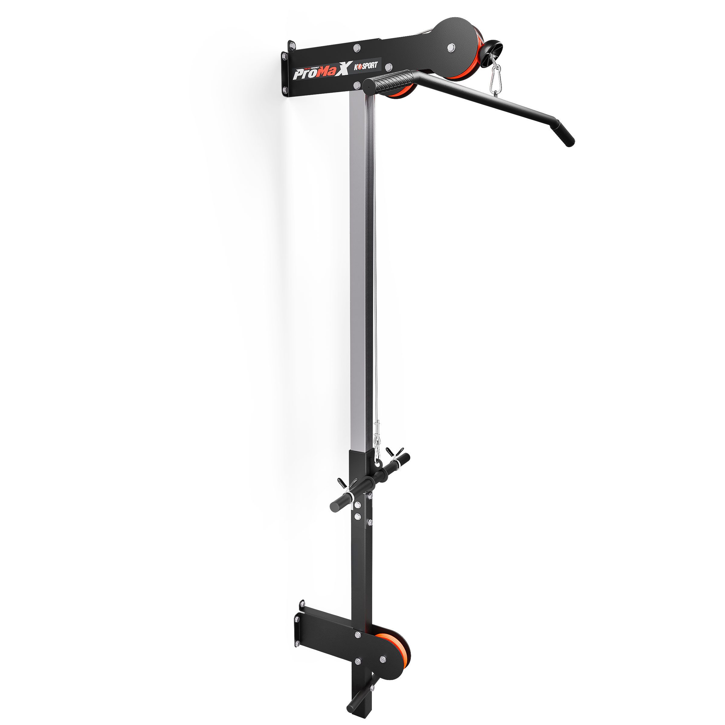 K-SPORT Kraftstation Oberer & unterer Kabelzug zur Wandmontage, (Fitness-Seilzug für effektiven Muskelaufbau, Kabelzugstation zum Trainieren Aller Muskeln), Made in EU!