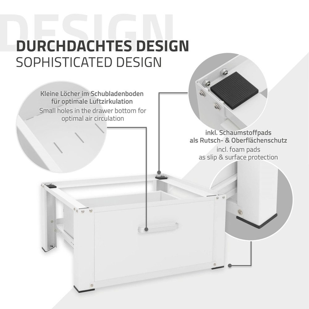 ML-DESIGN Waschmaschinenuntergestell Waschmaschinenzubehör Untergestell Unterbausockel Podest für Trockner, Zubehör für Waschmachinen, Waschmaschinen Unterbausc – Bild 4 von 5