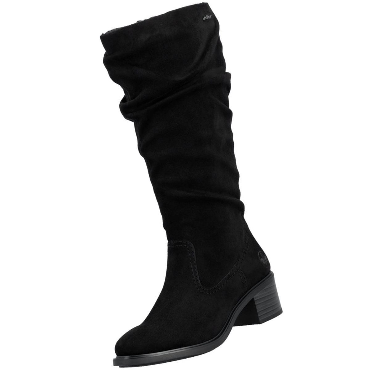 Rieker 74192-00 Stiefel Schlichter Langschaftstiefel mit Fleecefutter