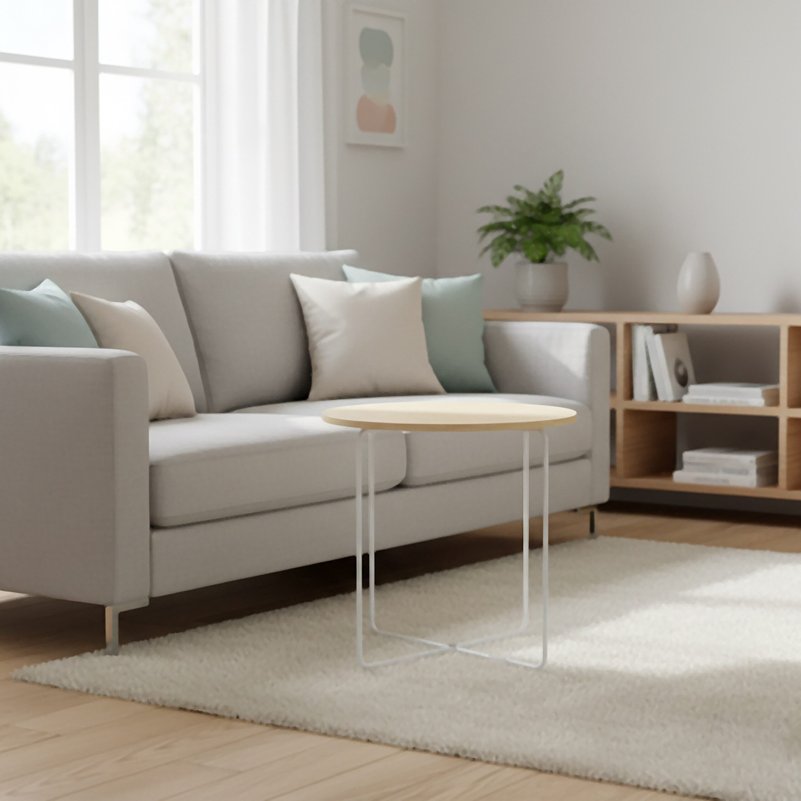 relaxdays Beistelltisch Skandi Desig, rund