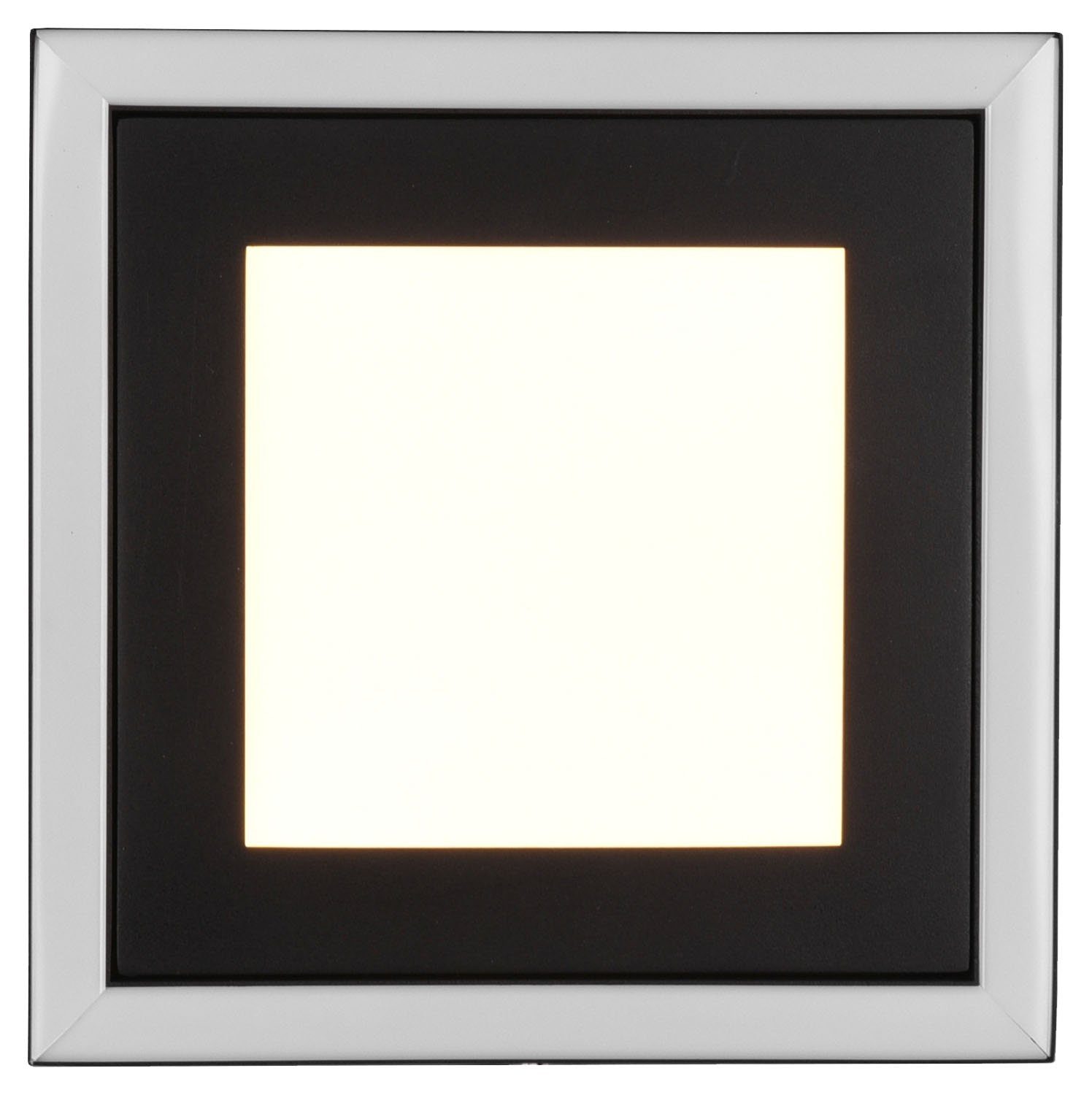 x Deckenlampe integriert, Weiß, Schwarz, Metall, Leuchtflächen, schaltbare 20 Deckenleuchte Leuchten cm, 20 getrennt LED fest CARUS, Kunststoff, Reality LED LED Warmweiß, 2-flammig,