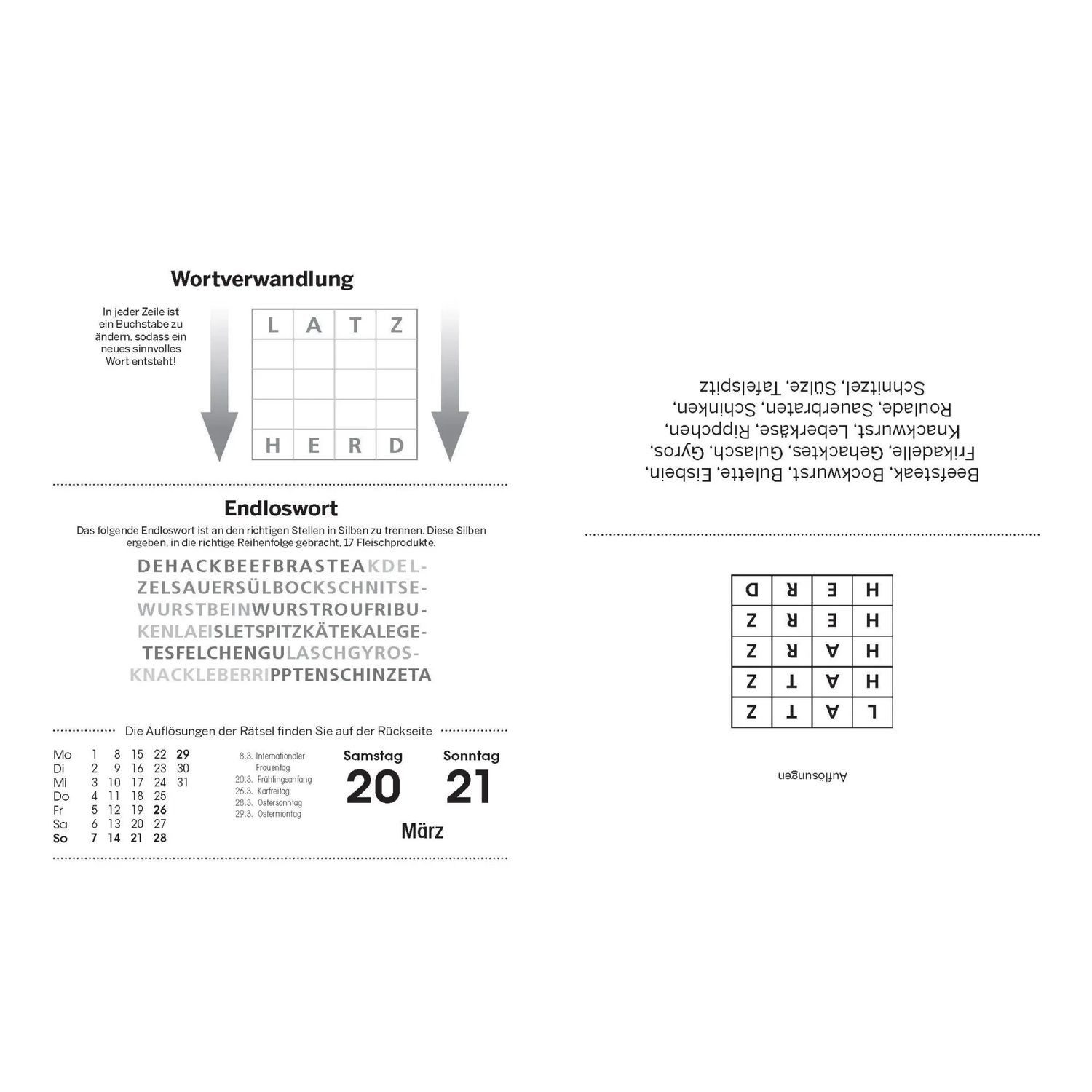 Bassermann Verlag Abreißkalender Fit im Kopf - der Gehirnjogging-Kalender 2027