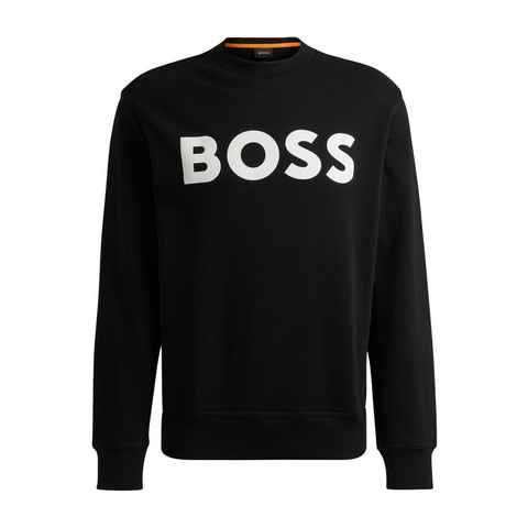 BOSS Sweatshirt WeBasicCrew Herren Pullover Rundhals mit Print, Weiche Innenseite