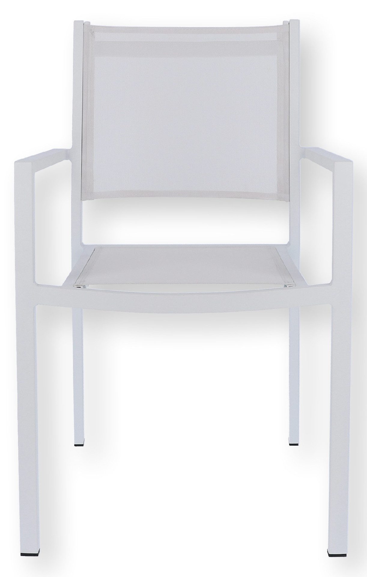 Fiam Stuhl Aria Aluminium und Textilene, Weiß