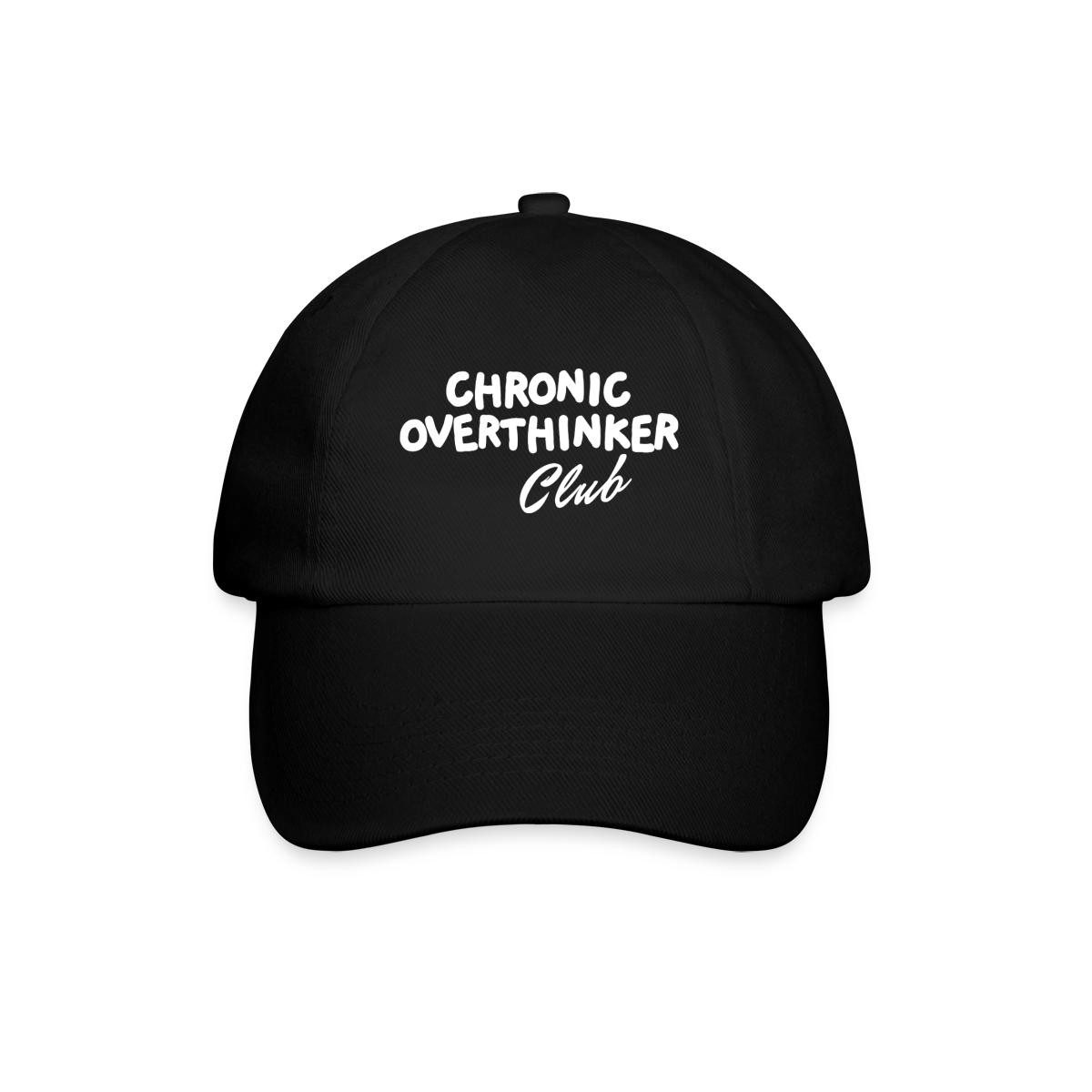 Baseball Cap Chronic Overthinker Club Typografie Baseballkappe