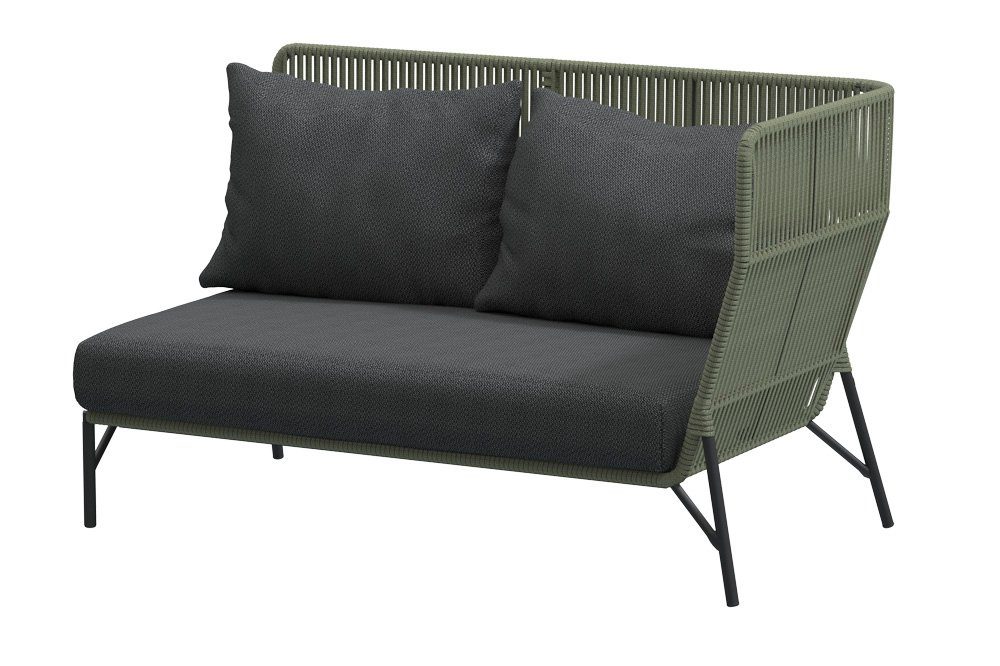 taste by 4 seasons Loungesofa 4Seasons Altoro 2-Sitzer Armlehne links Grün inkl. 3 Kissen, 1 | Alle Sofas