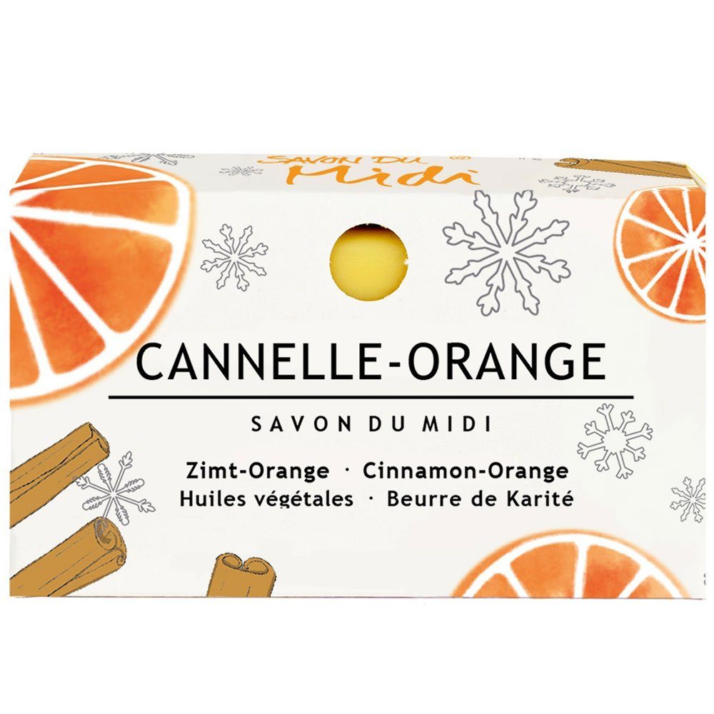 Savon du Midi Handseife Canelle-Orange Karité-Seife, Orange, 100 g