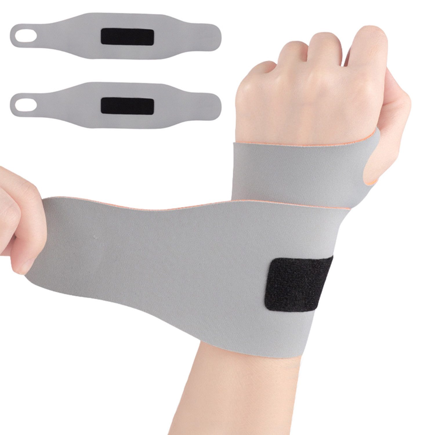 Refttenw Handbandage Handgelenkbandage Atmungsaktive Handgelenkband für Tennis Fitness, Klettverschluss, 1 Paar