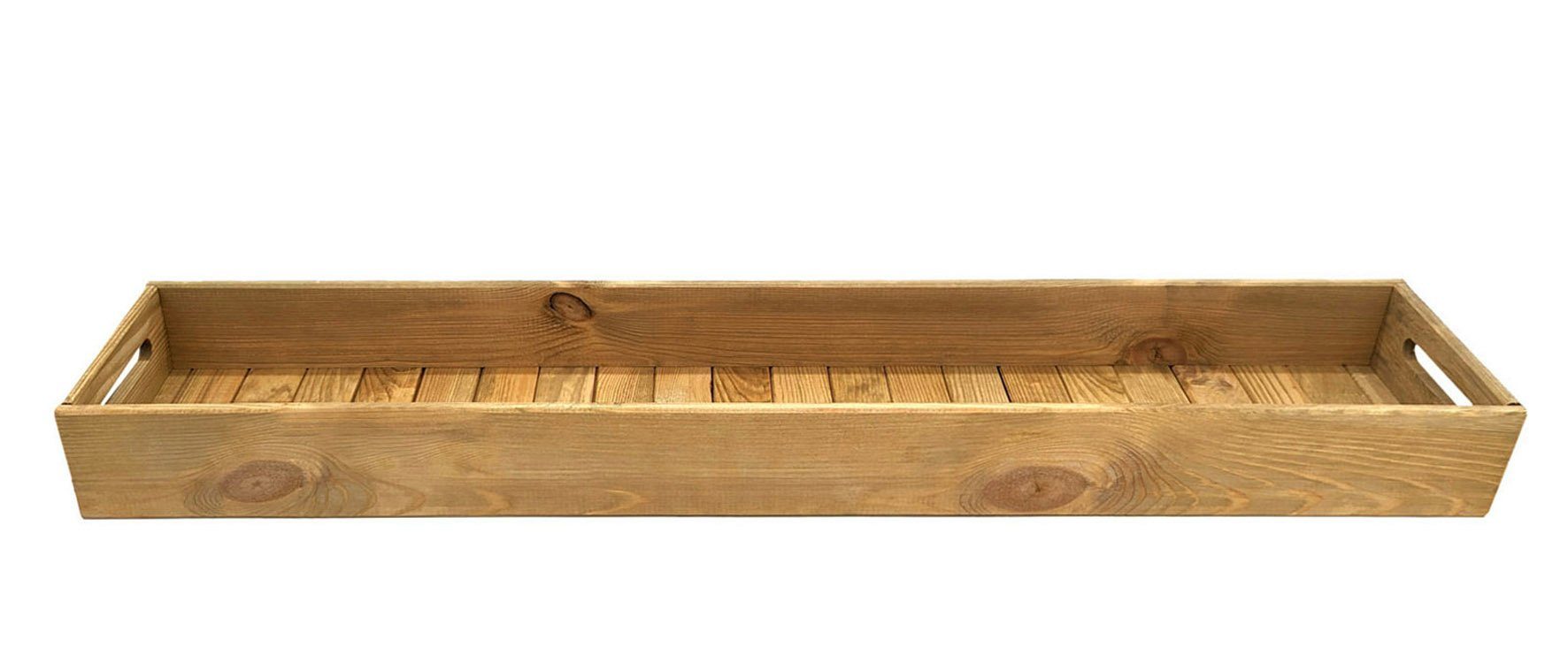 Spetebo Kerzentablett XXL Holz Dekotablett - 95 x 18 cm (Set, 1 St., 1 Tablett)