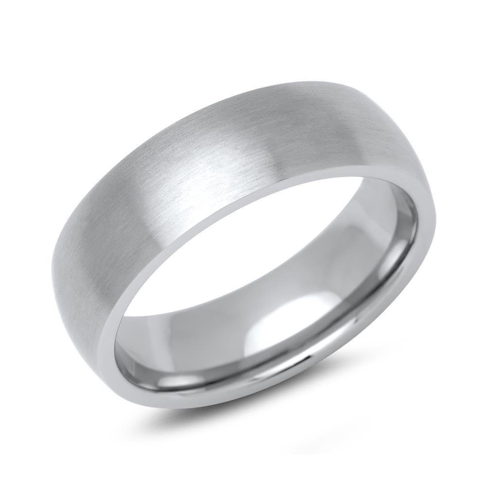 Fingerring Dezenter Unique Ring Edelstahl matt rund 7mm R9143