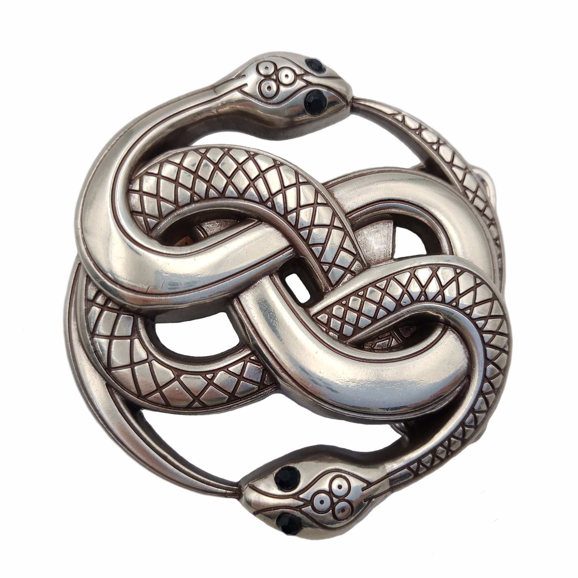 Cassandra Accessoires Gürtelschnalle Wechselschnalle Gürtelschließe Buckle "Auryn" im außergewöhnlichen Schlangen-Design - 40mm