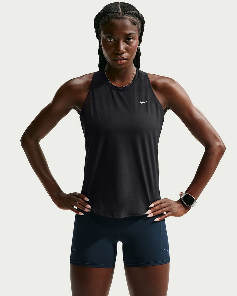 Nike Lauftop W NK SWIFT DF TANK STNDRD ärmelloses Design, leichtes Material, lockerer Schnitt