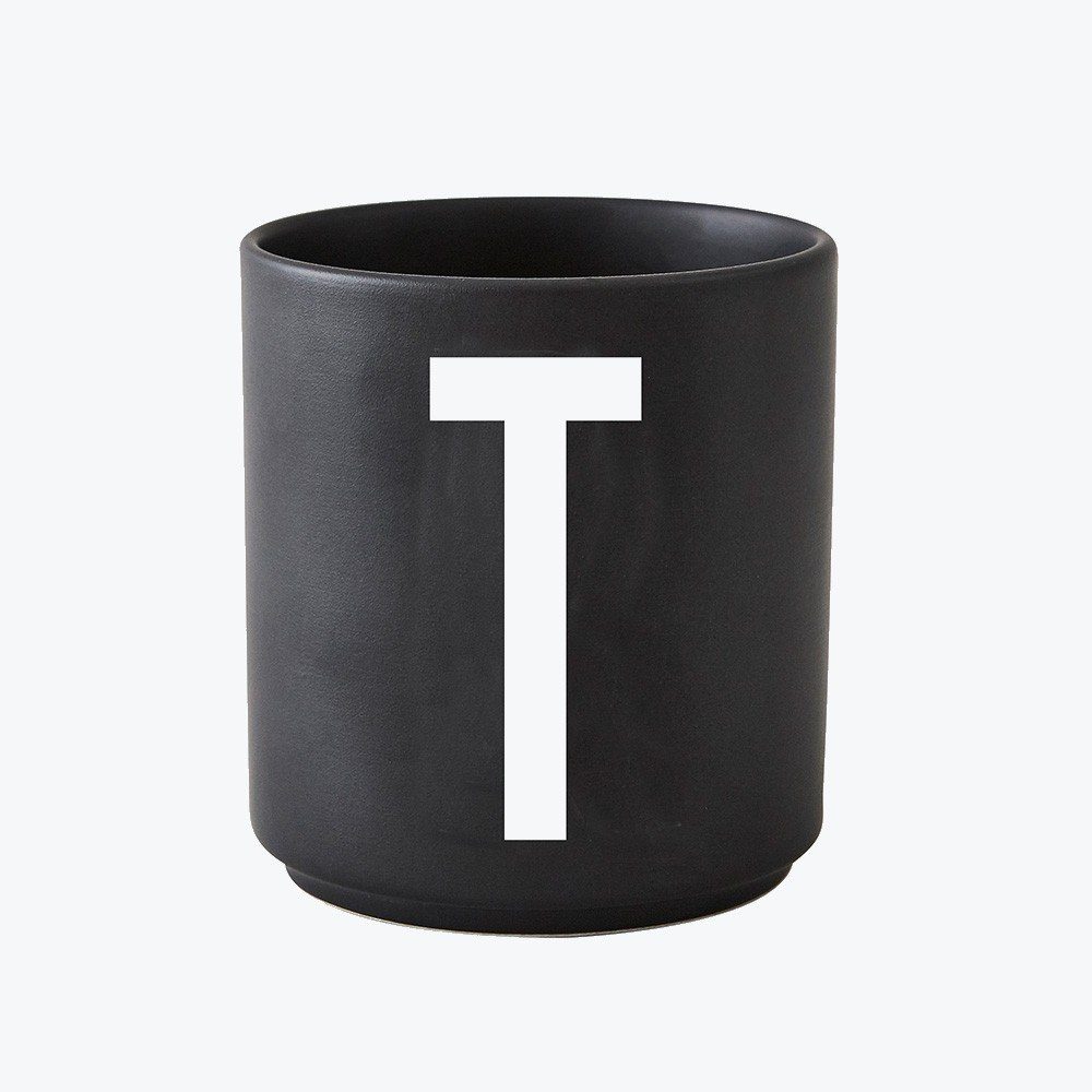 Becher Porzellanbecher Schwarz T