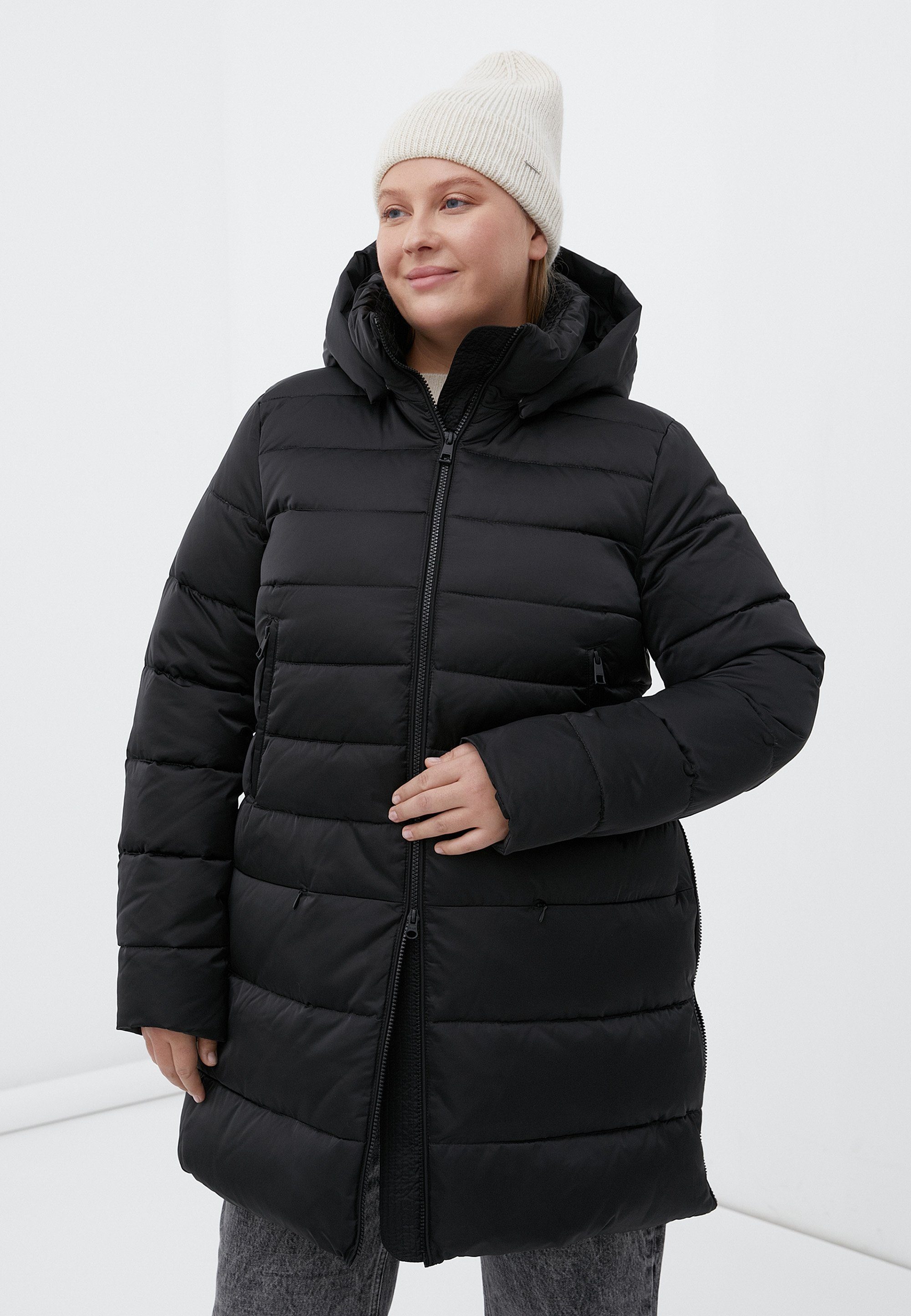 Finn Flare Daunenmantel Winter mit abnehmbarer Kapuze