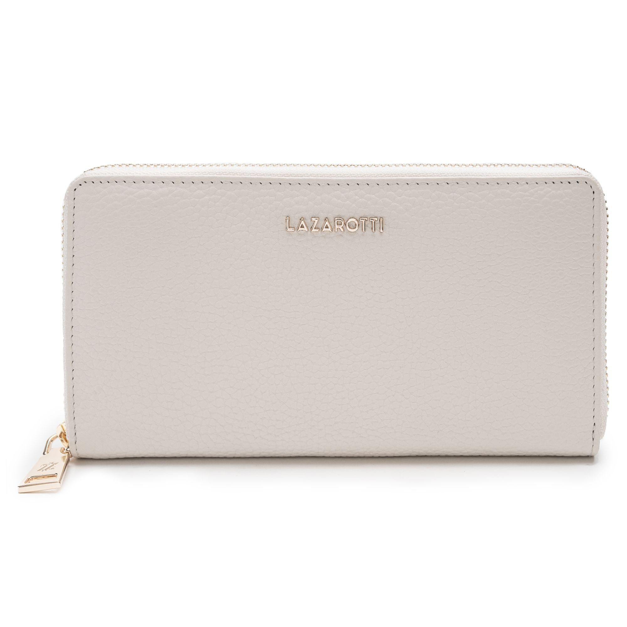 Lazarotti Geldbörse Bologna Leather, Leder offwhite