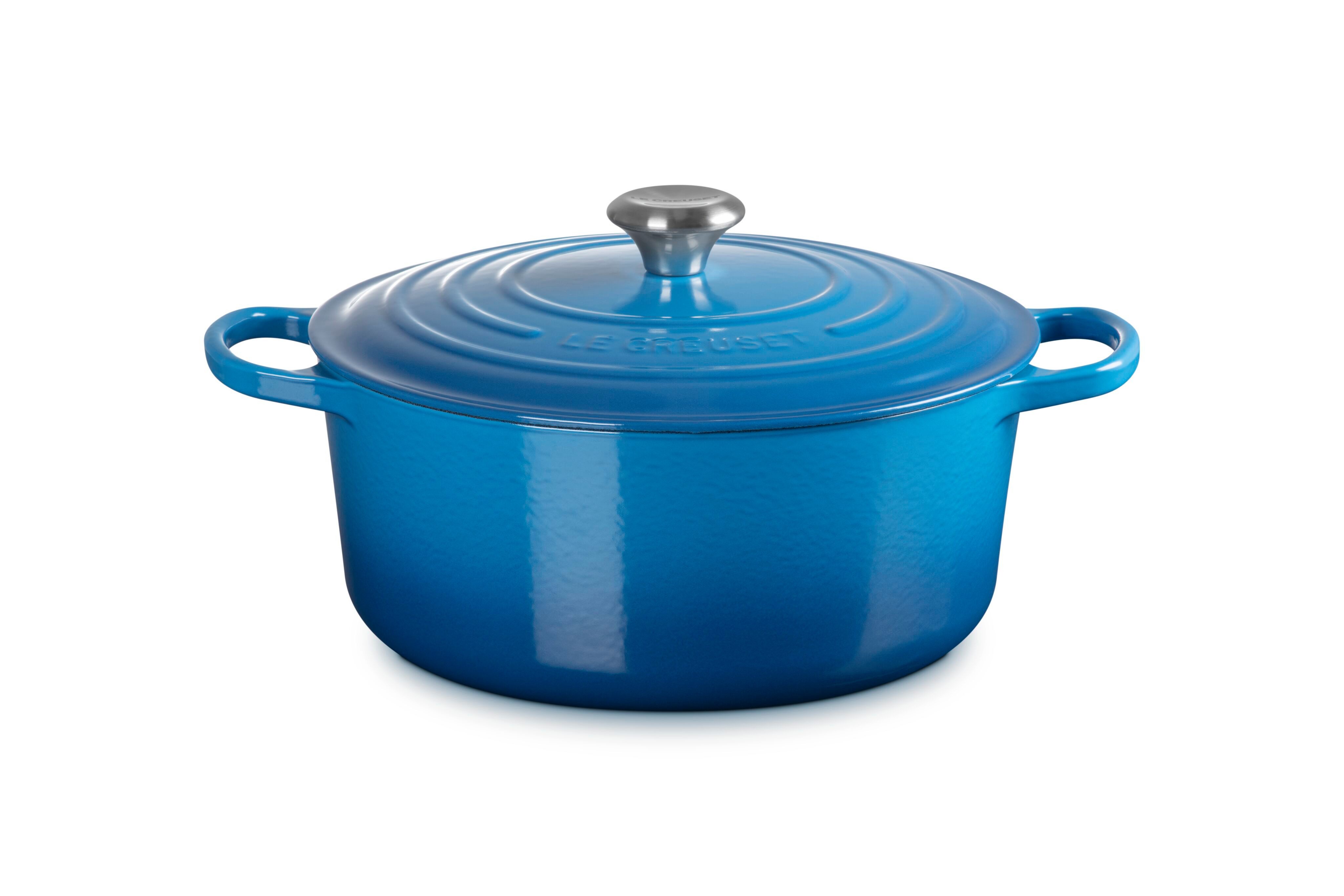 LE CREUSET Bräter Signature Gusseisen-Bräter, Gusseisen, Rund, Ø 28 cm, 5,3 l, 6,13 kg, Marseille, 21177282002430