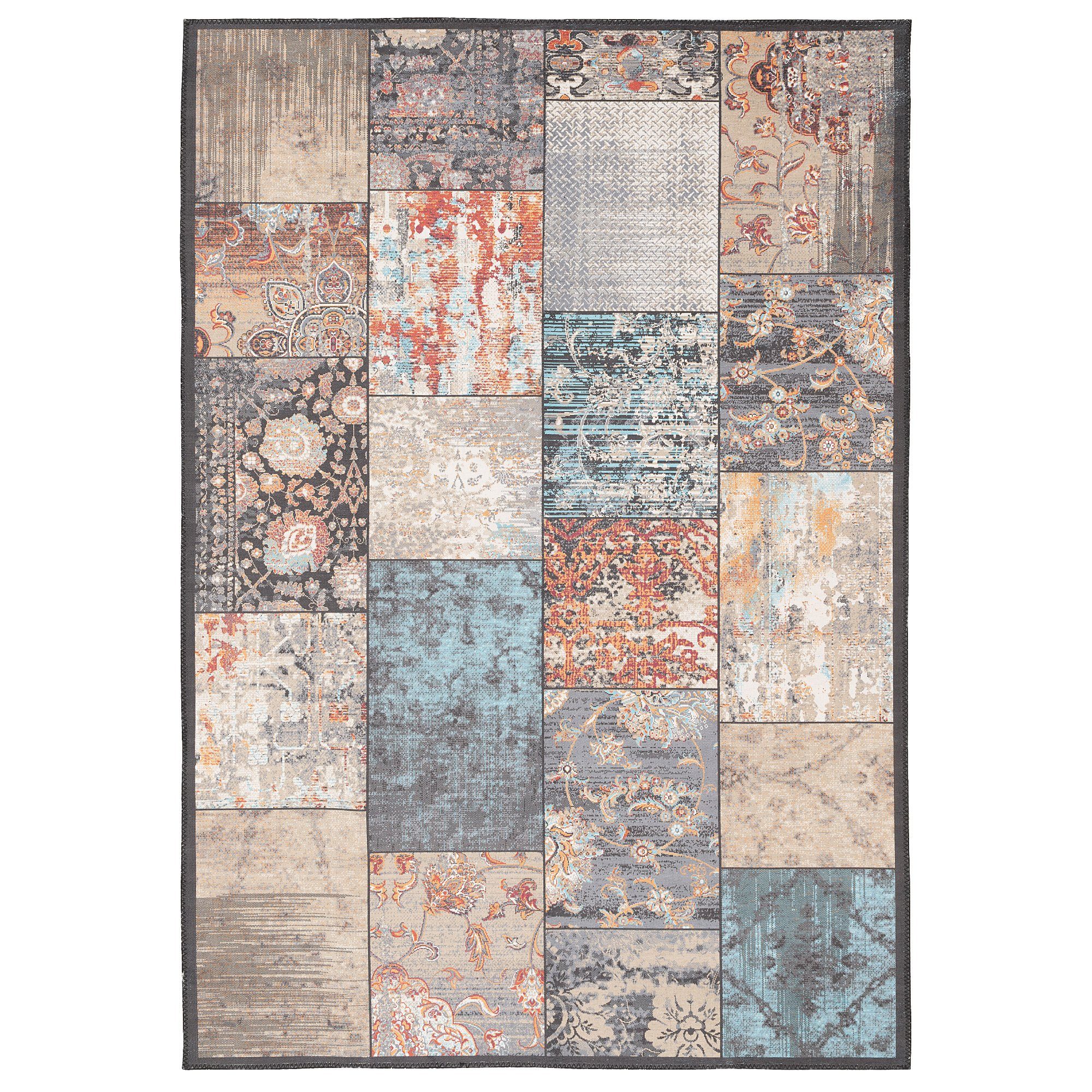 Pergamon Designteppich Vintage Designerteppich Finesse Barock Patchwork, Rechteckig, Höhe: 4 mm
