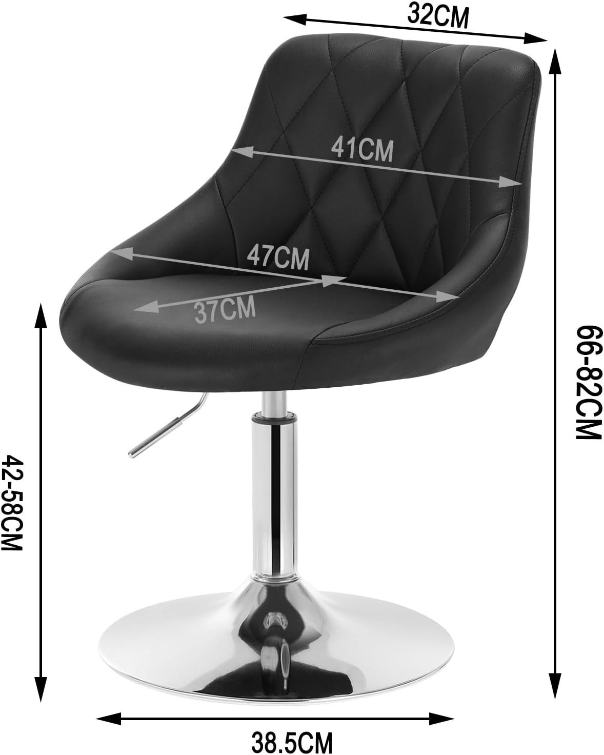 Woltu Barhocker (2 St), Barsessel Relaxsessel Loungesessel höhenverstellbar