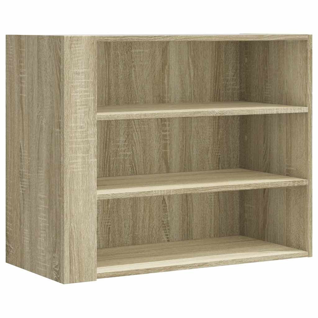 vidaXL Regal Wandregal Sonoma-Eiche 75x35x60 cm Holzwerkstoff, 1-tlg.