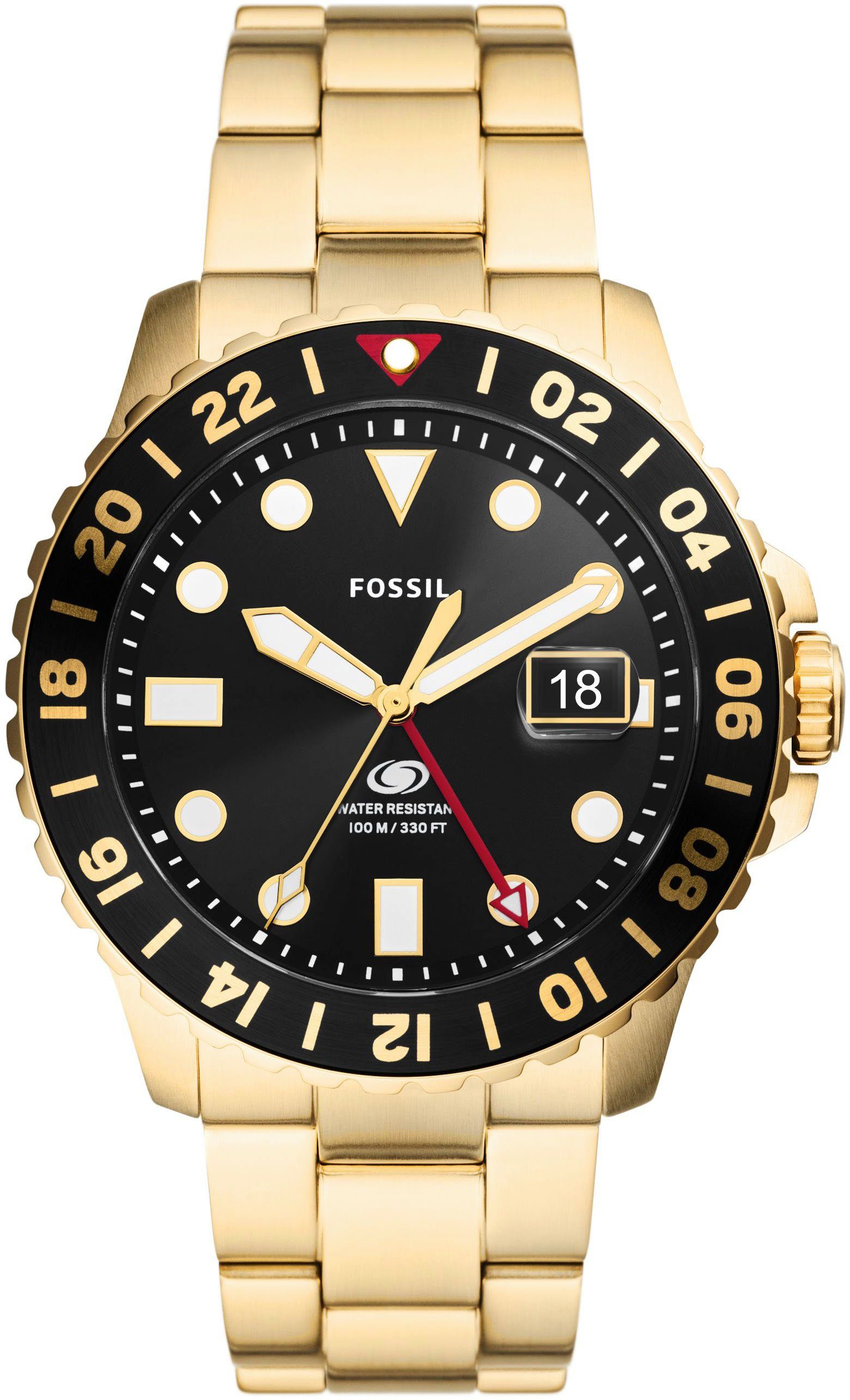 Fossil Quarzuhr FOSSIL GMT, BLUE FS5990