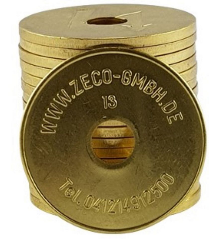 Thumbnail - Zeco Sanitär-Installationsset Blitz Wertmarke 26mm x 1,6mm Waschmarke, Token, wie NZR VE=50 Stück