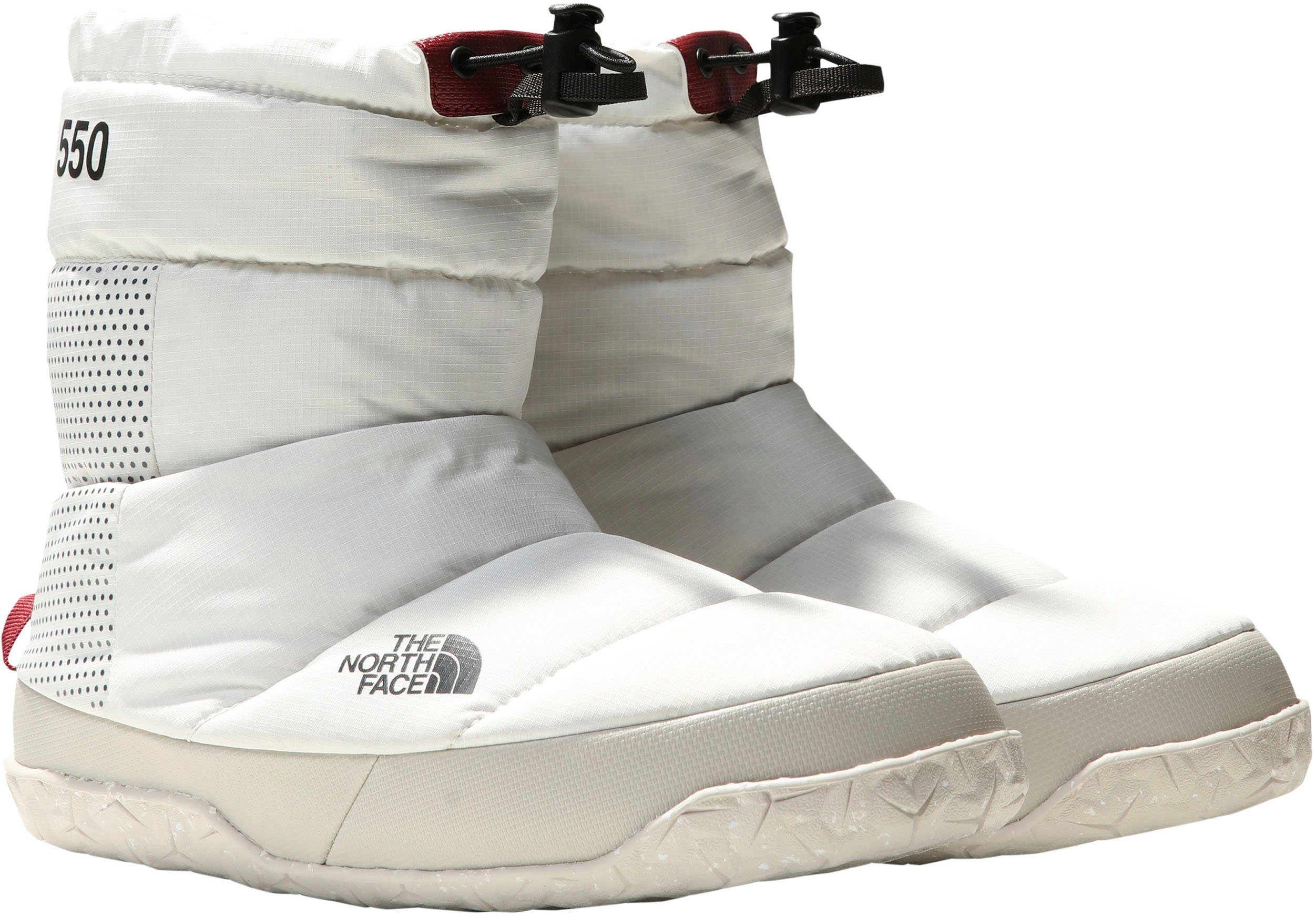 the north face nuptse apres down insulated booties in cream