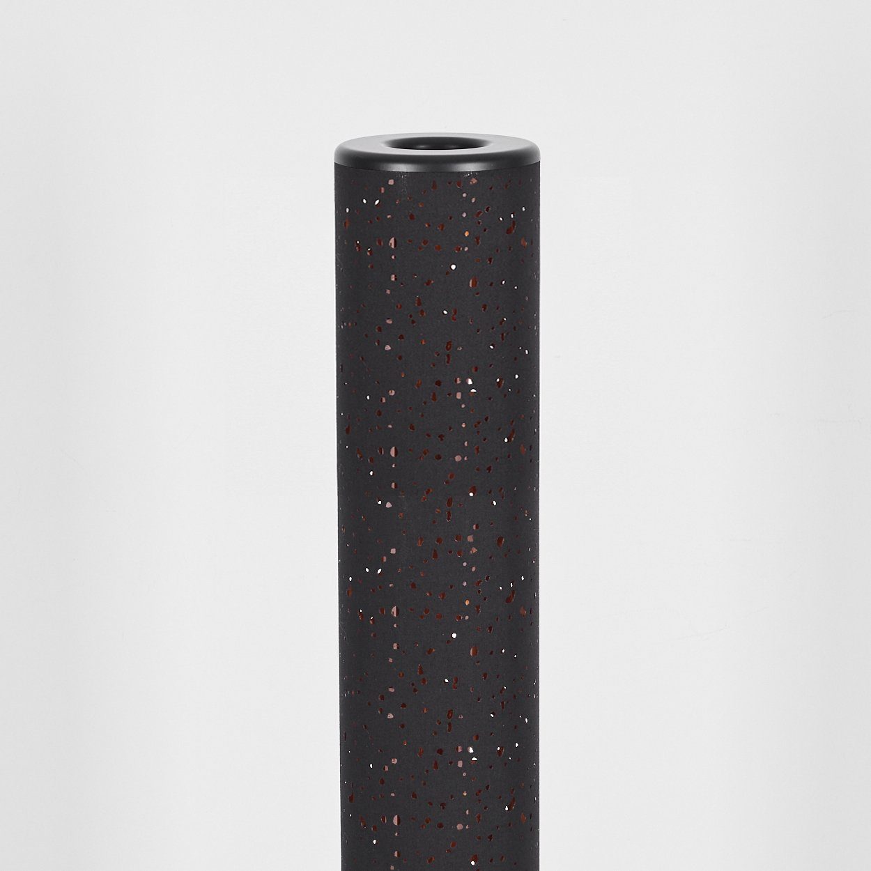 und »Laerru« 800 Stehlampe runde Lumen aus Glitzer-Effekt, in Fußschalter Standlampe Kelvin, Metall/Stoff hofstein Bodenlampe Schwarz/Kupferfarben, mit 3000