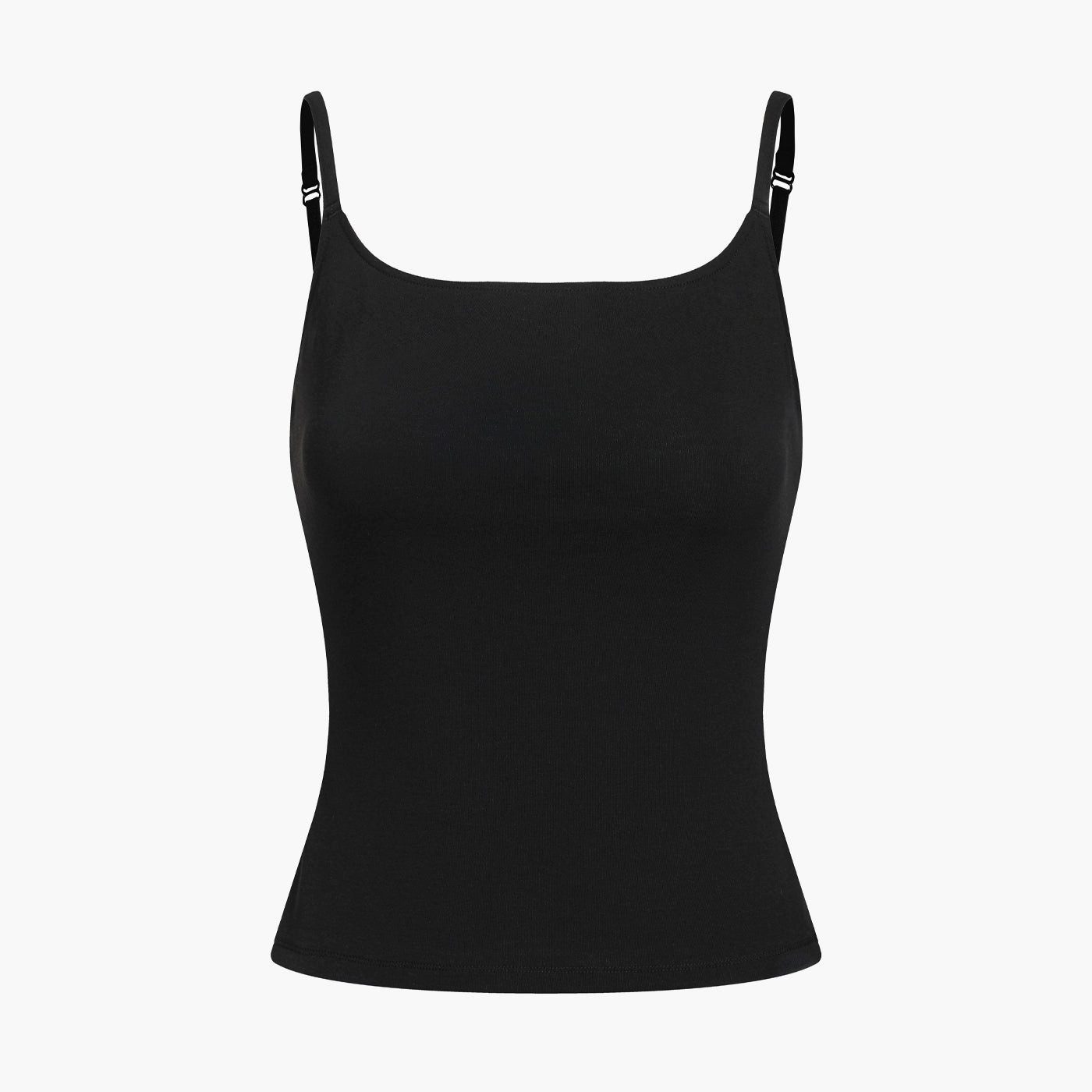 Creamy Fabrics Hausanzug Cotton Cami-Top-Ash Grey-M (1 tlg)