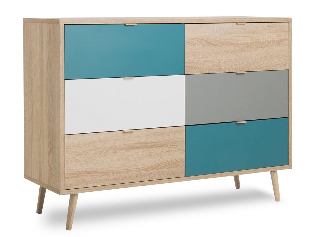 Finori Sideboard Sideboard Schubkastenkommode Cuba, Skandinavisch