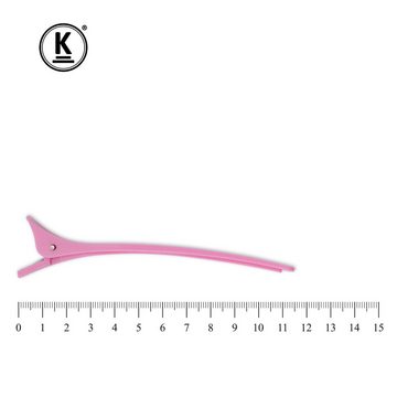 K-Pro Haarclip K-Pro-Haarspangen - 15x Abteilklammern groß für Friseurbedarf, rosa