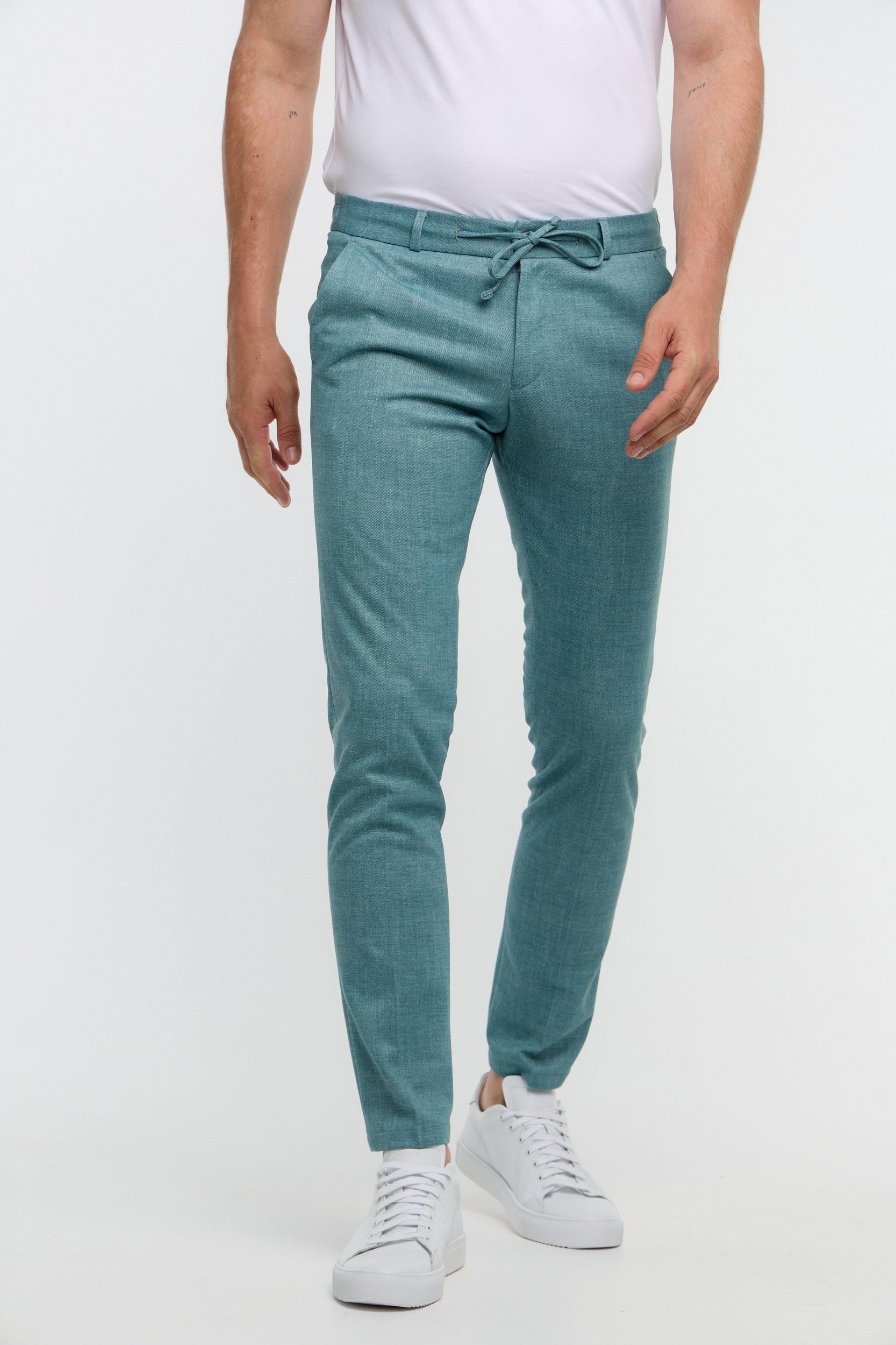 ZUITABLE Anzughose – Herren Stoffhose mit Tunnelzug im Slim Fit