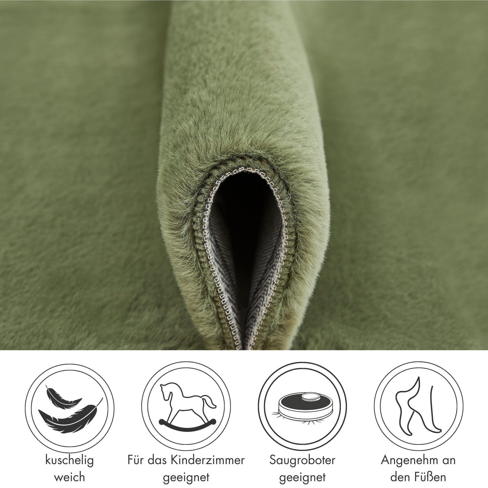 LUXOR living Fellteppich Novara, rechteckig, Höhe: 30 mm, Kunstfell, Kaninchenfell-Haptik, besonders weicher Hochflor