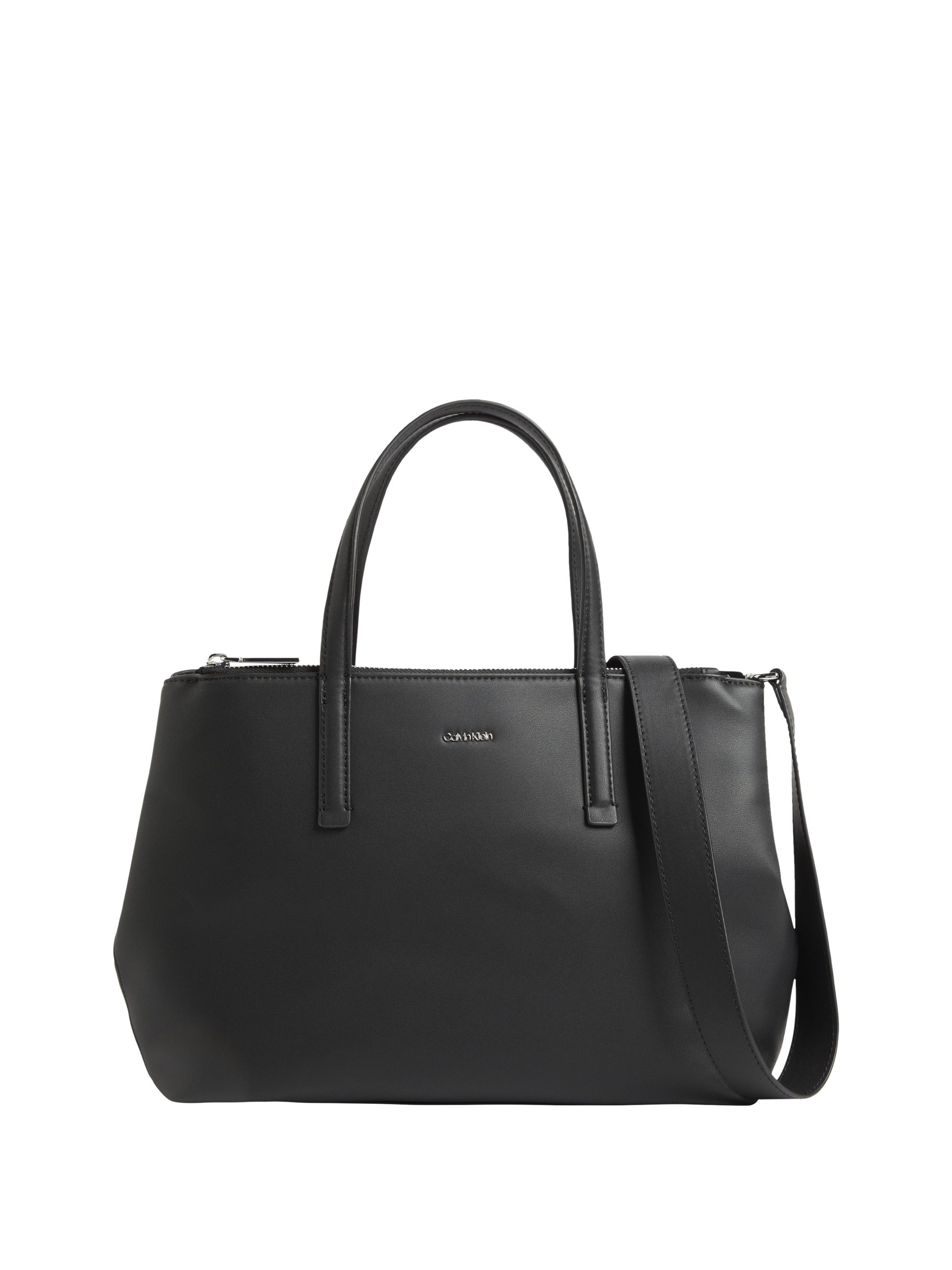 Calvin Klein Henkeltasche CK MUST TOTE MD, Shopper, Damen Umhängetasche, Schultertasche mit Label