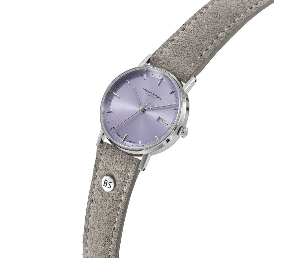 BRUNO SÖHNLE Quarzuhr Glashütte Damenuhr Rondo Flieder
