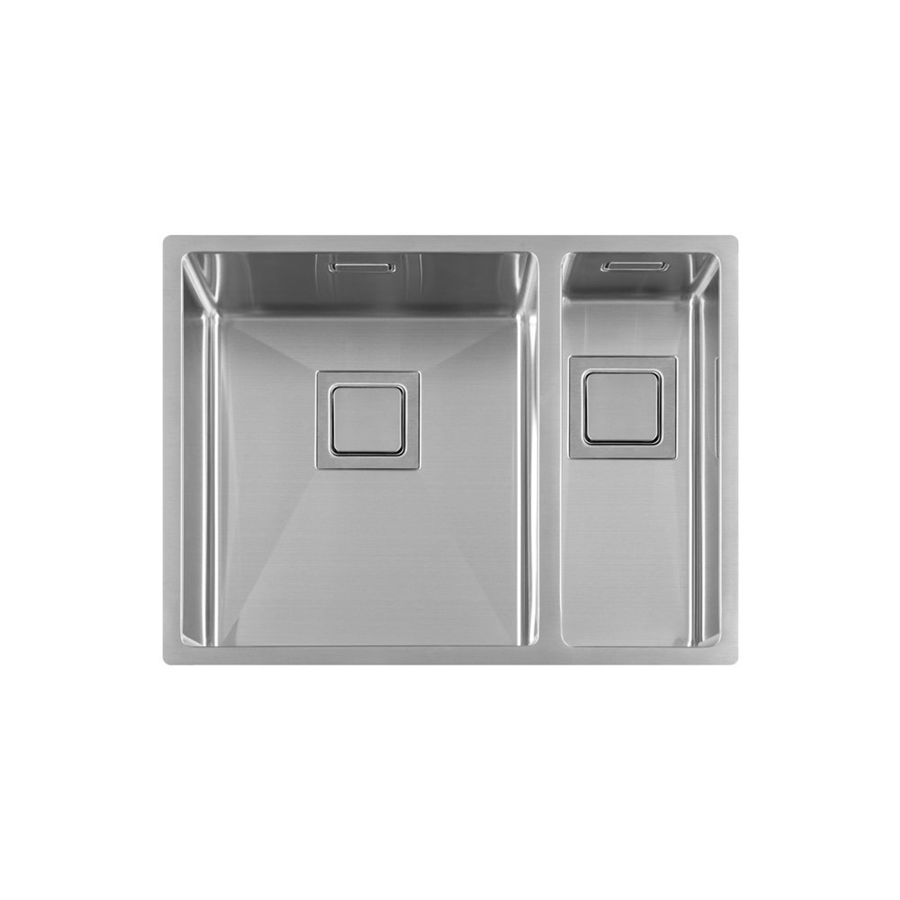 togo Küchenspüle 3415VK, rechteckig, 44/55.5 cm, flacher, geradliniger Boden, Restebecken