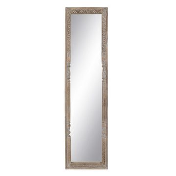 Bigbuy Spiegel Ankleidespiegel Weiß natürlich Glas Mango-Holz Holz MDF Vertikal 48,26