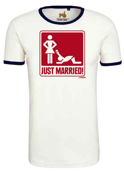 LOGOSHIRT T-Shirt Just Married mit lustigem Print