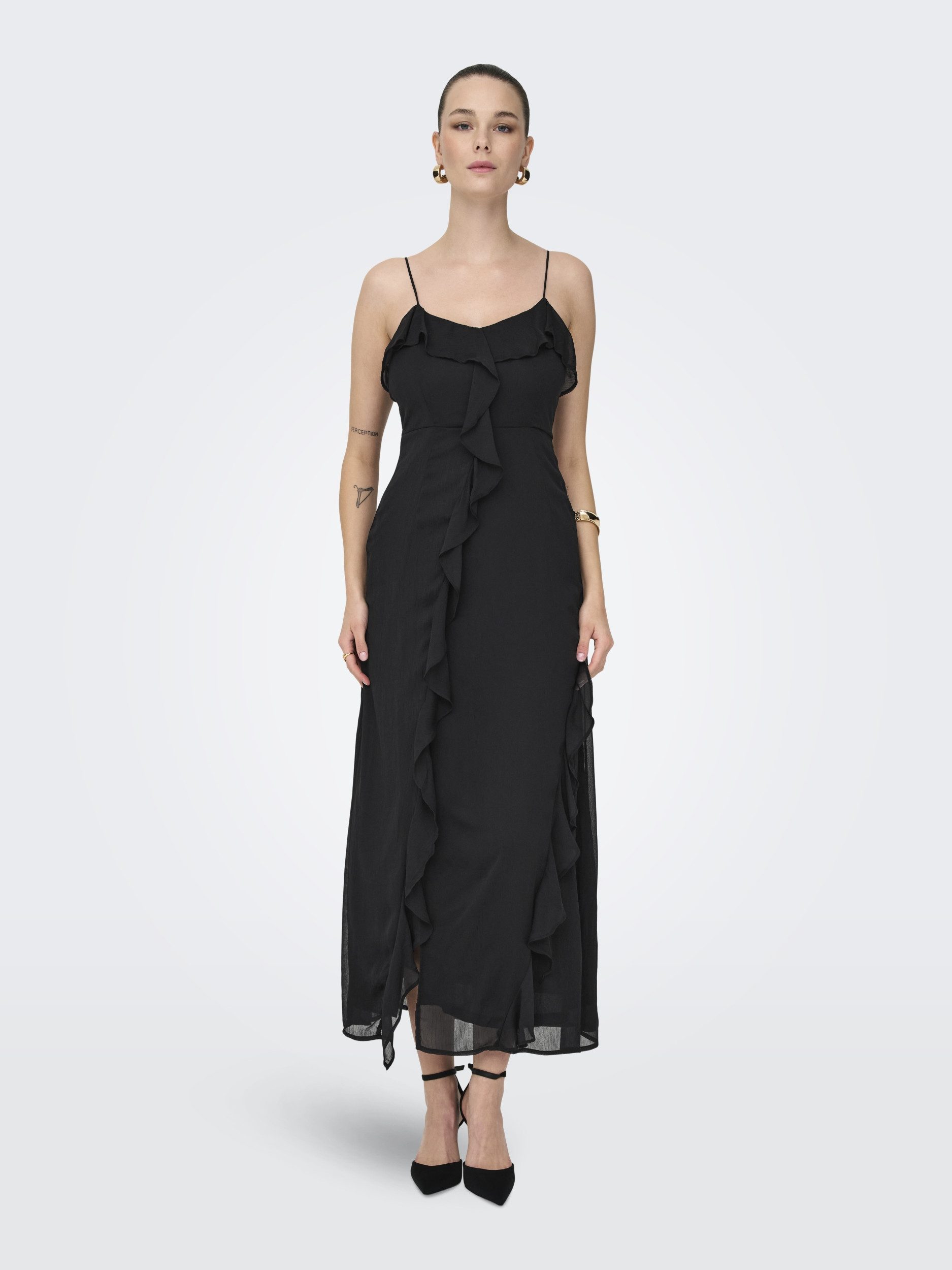 ONLY Midikleid JDYBELLE S/L FRILL MAXI DRESS WVN