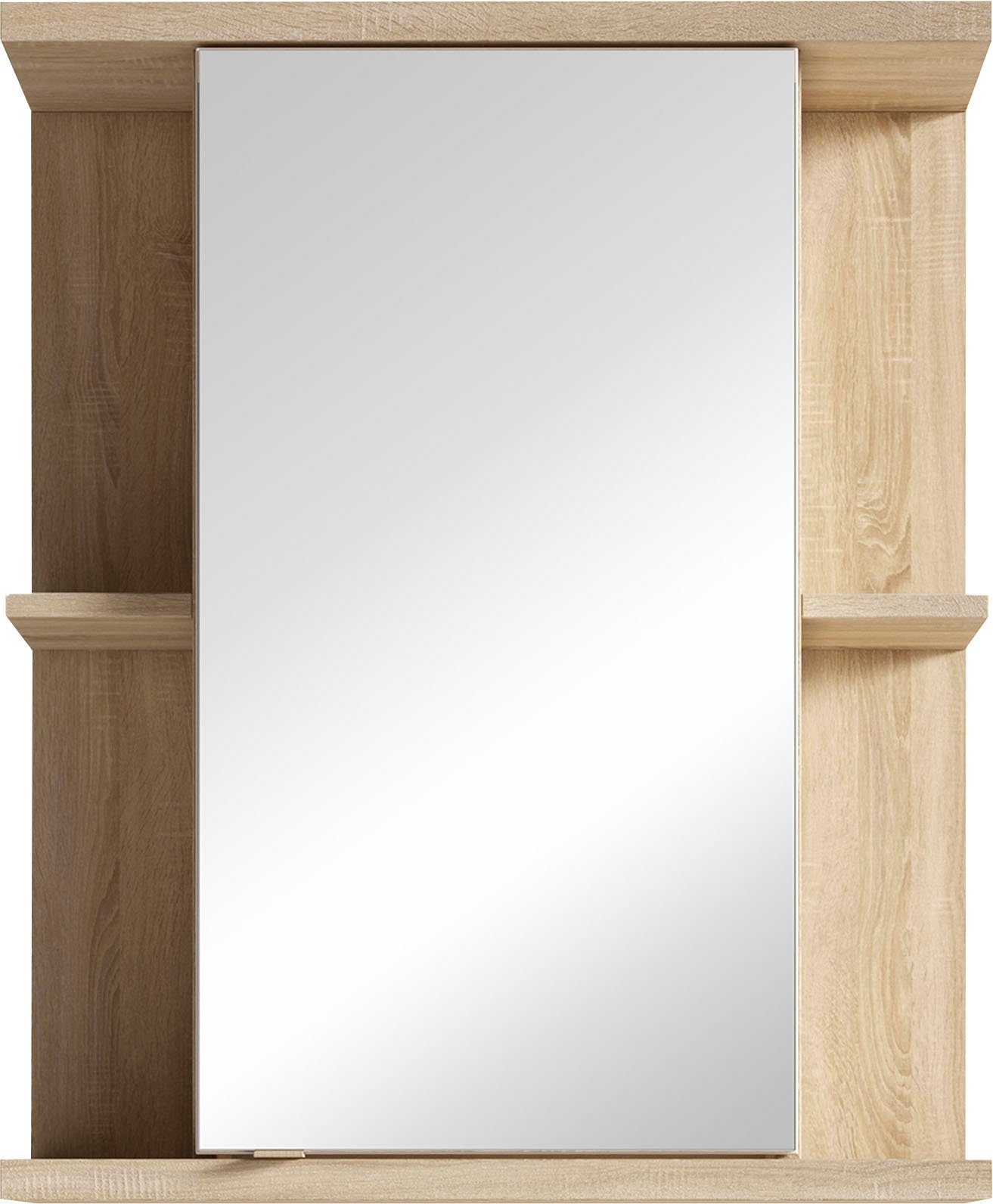 großer cm, Sonoma mit byLIVING eiche und Breite Eiche Sonoma Spiegelschrank Nachbildung Spiegeltür viel 60 Nebraska Stauraum |
